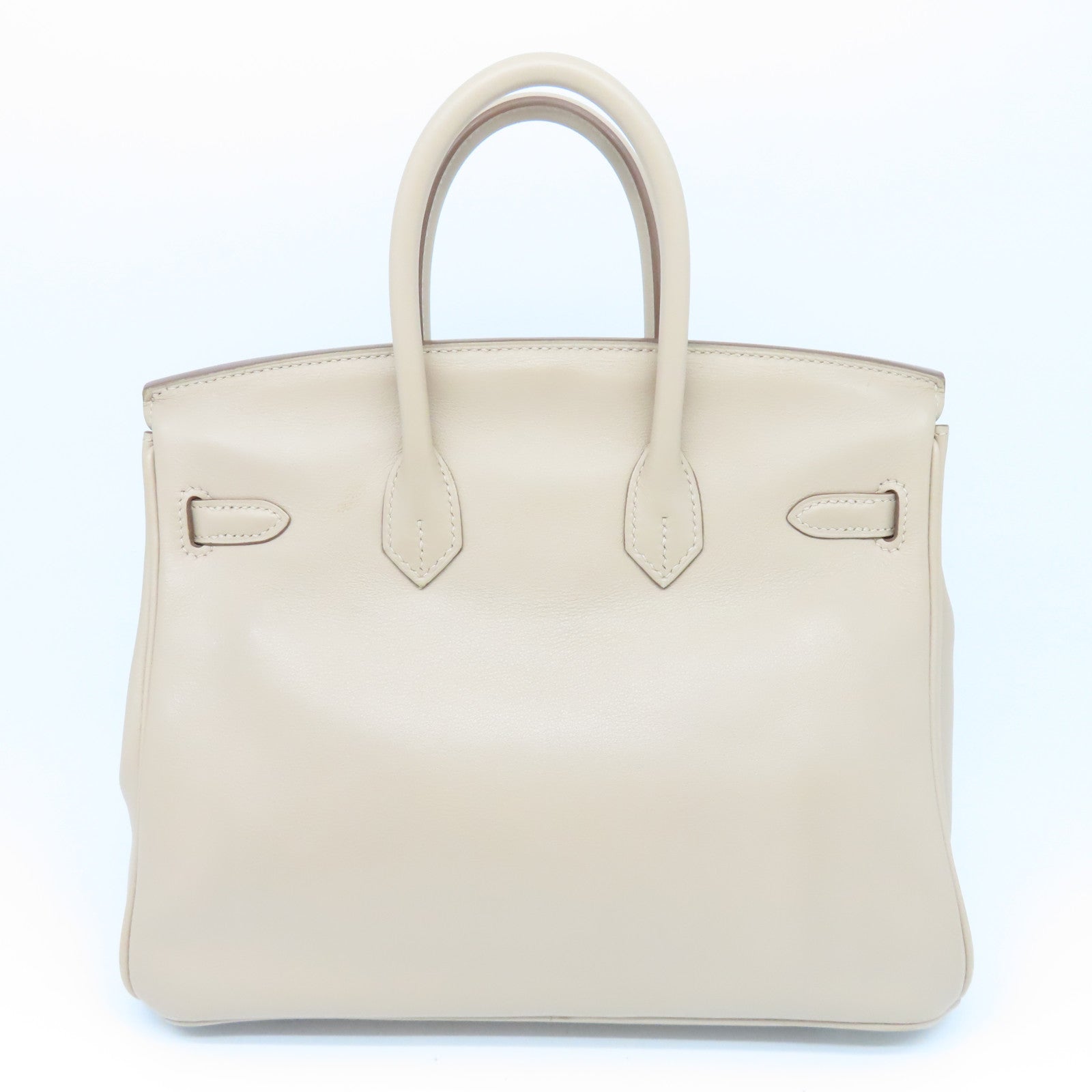 HERMES Swift皮革Birkin 25銀扣手挽袋Trench米色