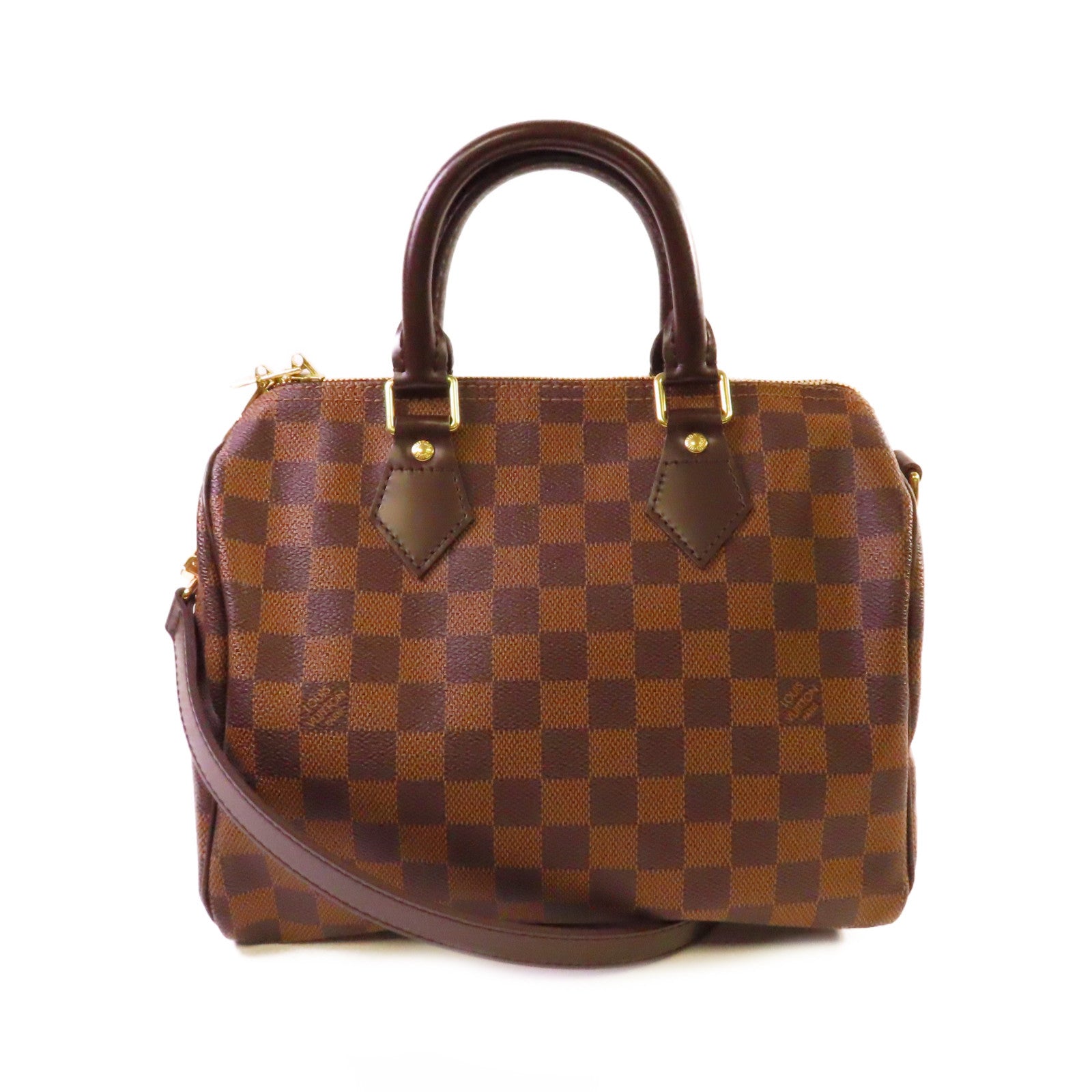 LOUIS VUITTON Damier Speedy Bandouliere 25 2Way Shoulder Bag金扣手挽肩背兩用袋啡色