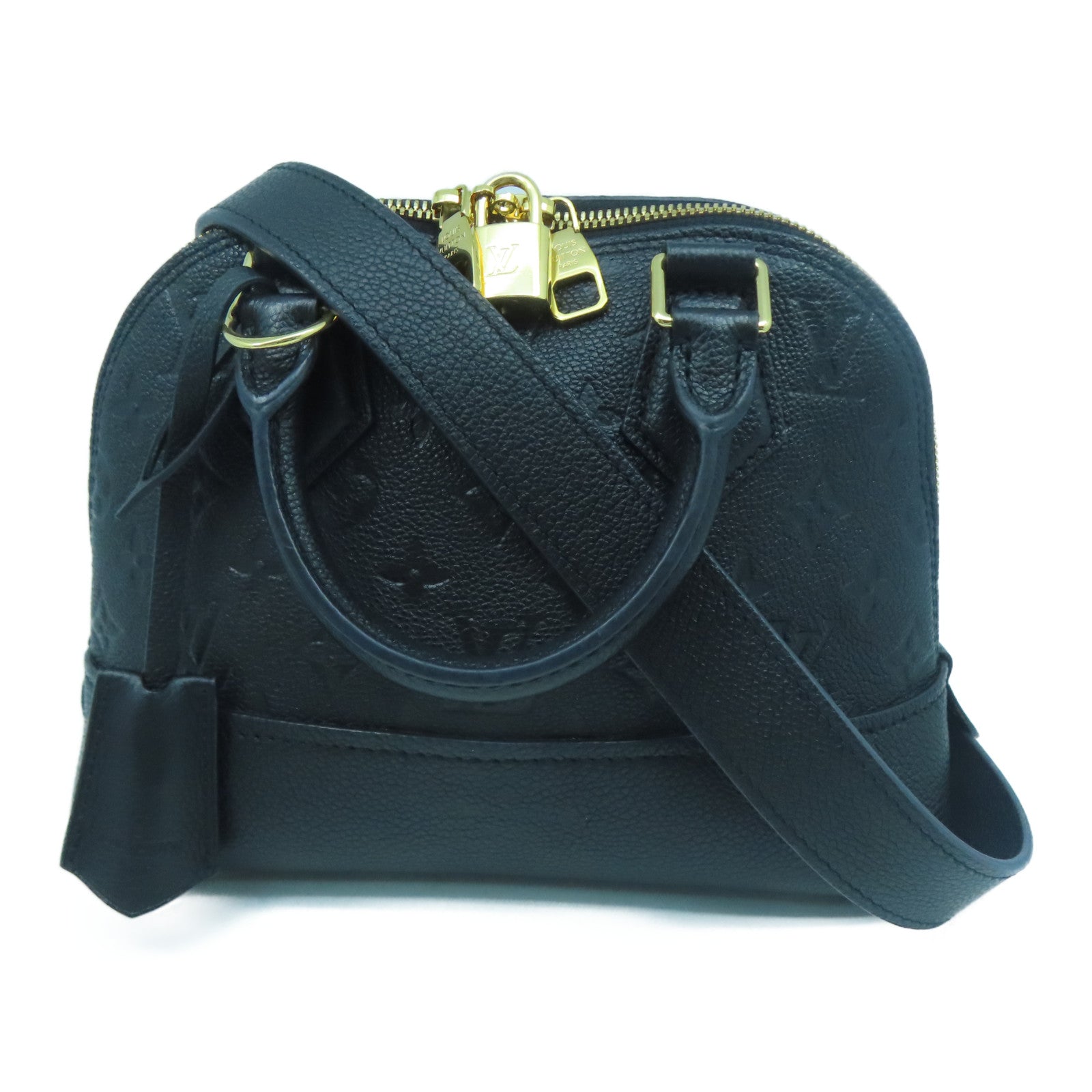 LOUIS VUITTON Monogram Empreinte Neo Alma BB金扣手挽肩背兩用袋黑色