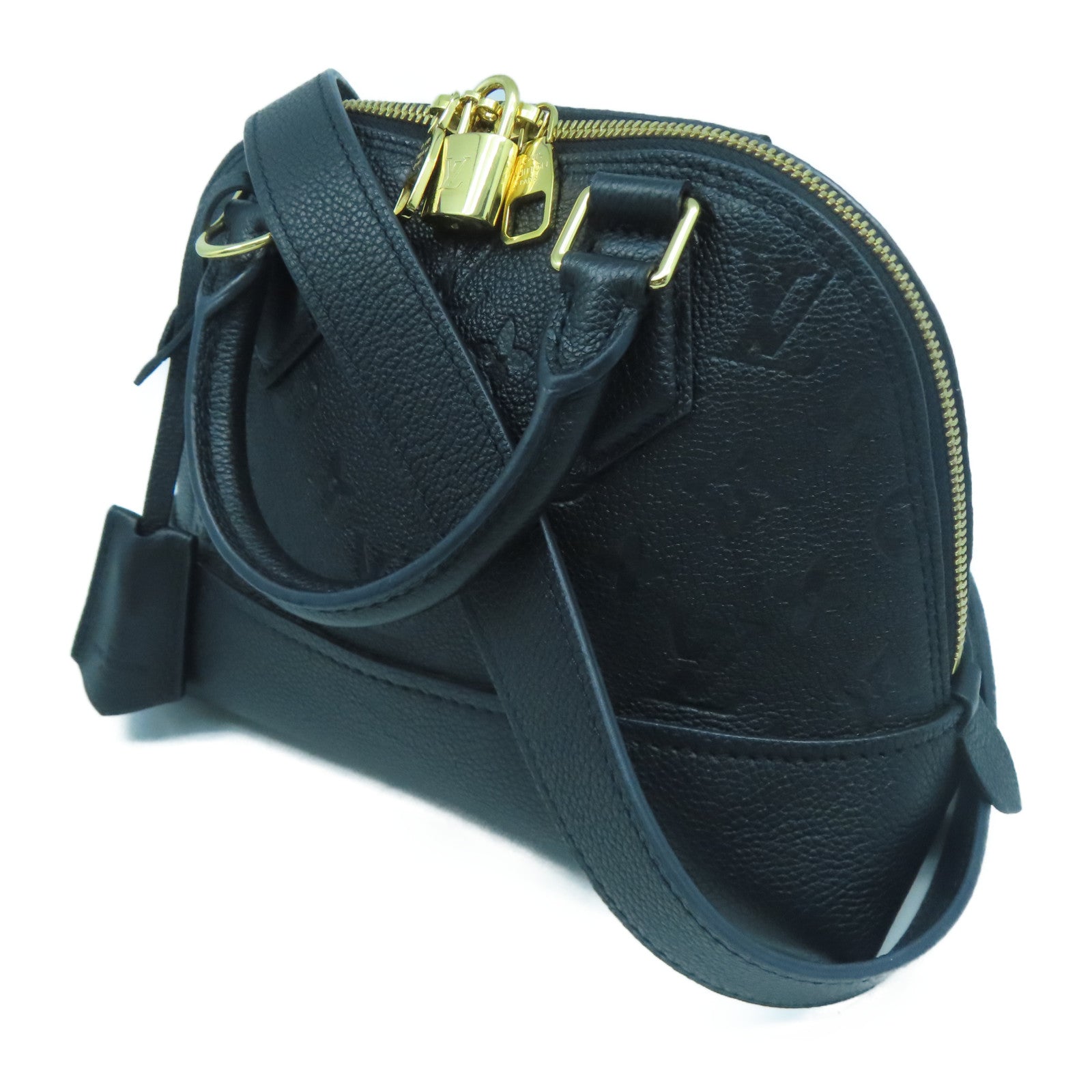 LOUIS VUITTON Monogram Empreinte Neo Alma BB金扣手挽肩背兩用袋黑色