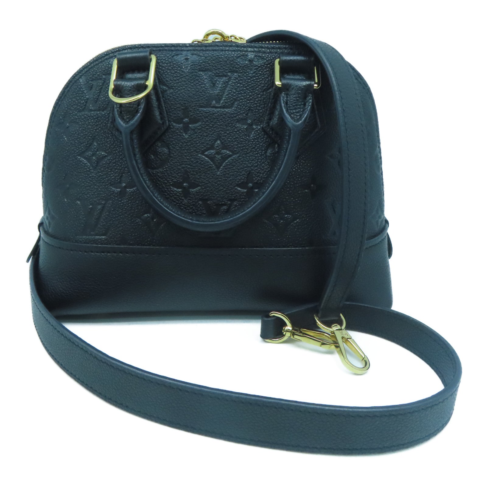 LOUIS VUITTON Monogram Empreinte Neo Alma BB金扣手挽肩背兩用袋黑色