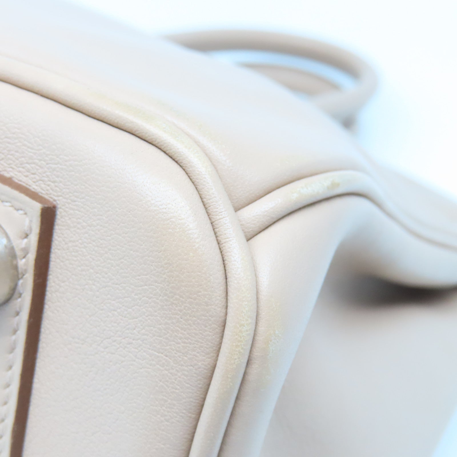 HERMES Swift皮革Birkin 25銀扣手挽袋Trench米色