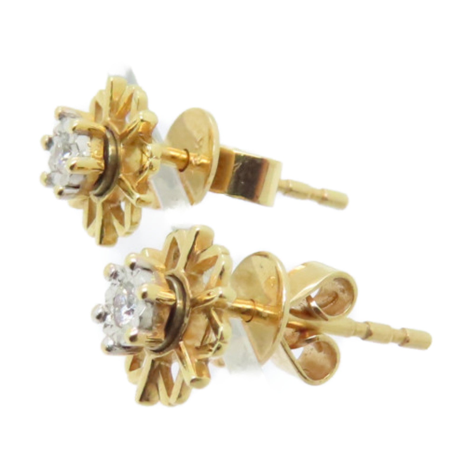 JEWELRY 18K Rose Gold Earrings 0.04ct Diamond Earrings