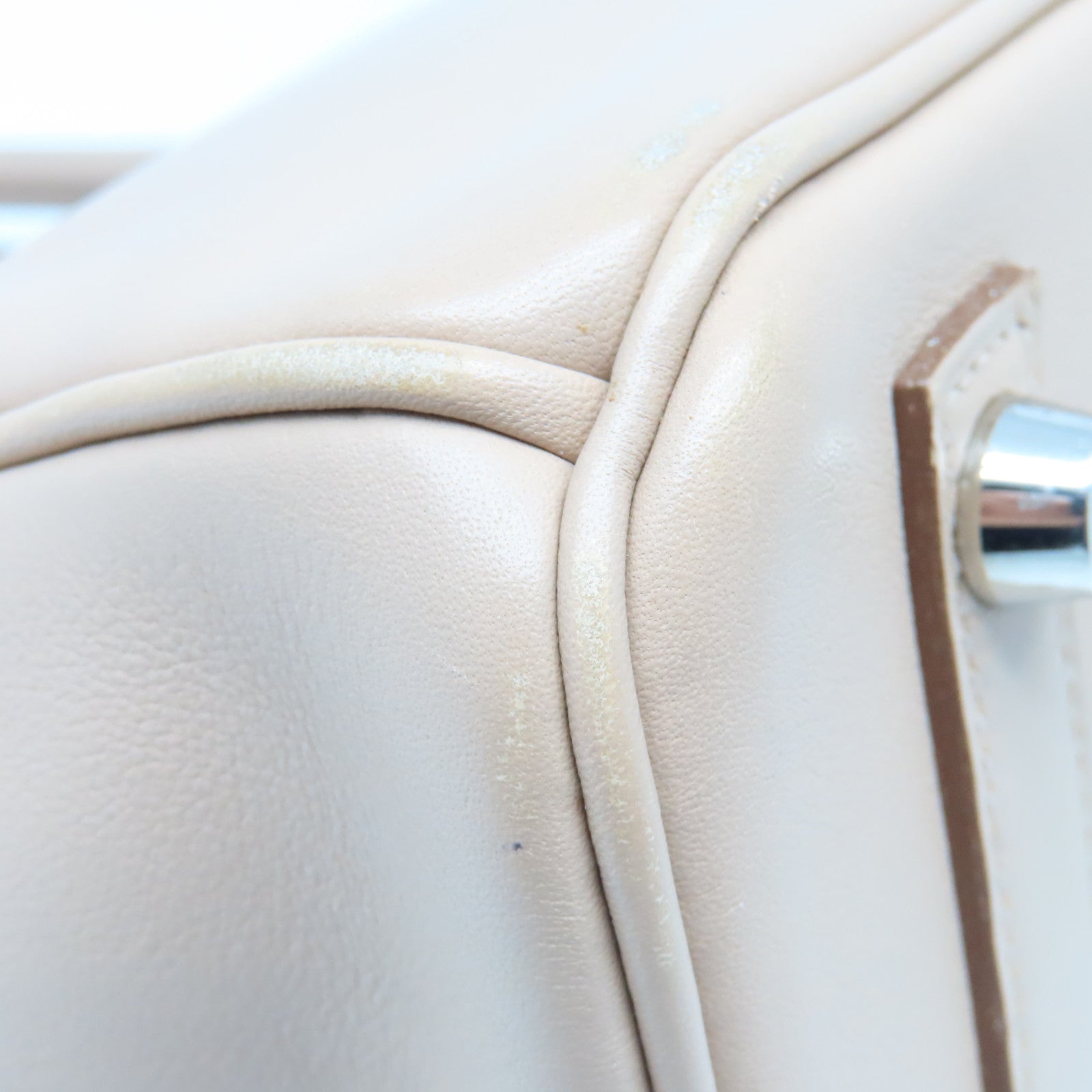 HERMES Swift皮革Birkin 25銀扣手挽袋Trench米色
