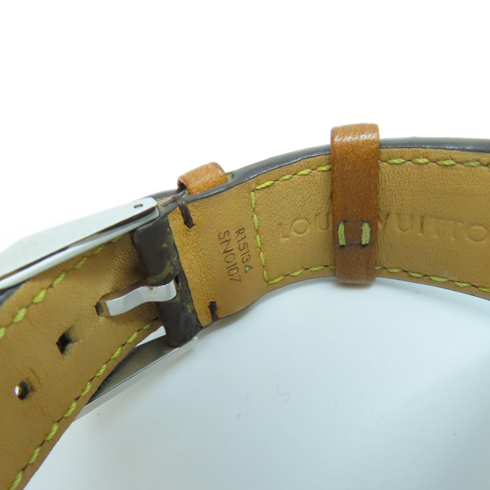 LOUIS VUITTON 【激減優惠】Tambour Horizon不鏽鋼/Monogram電子手錶黑色