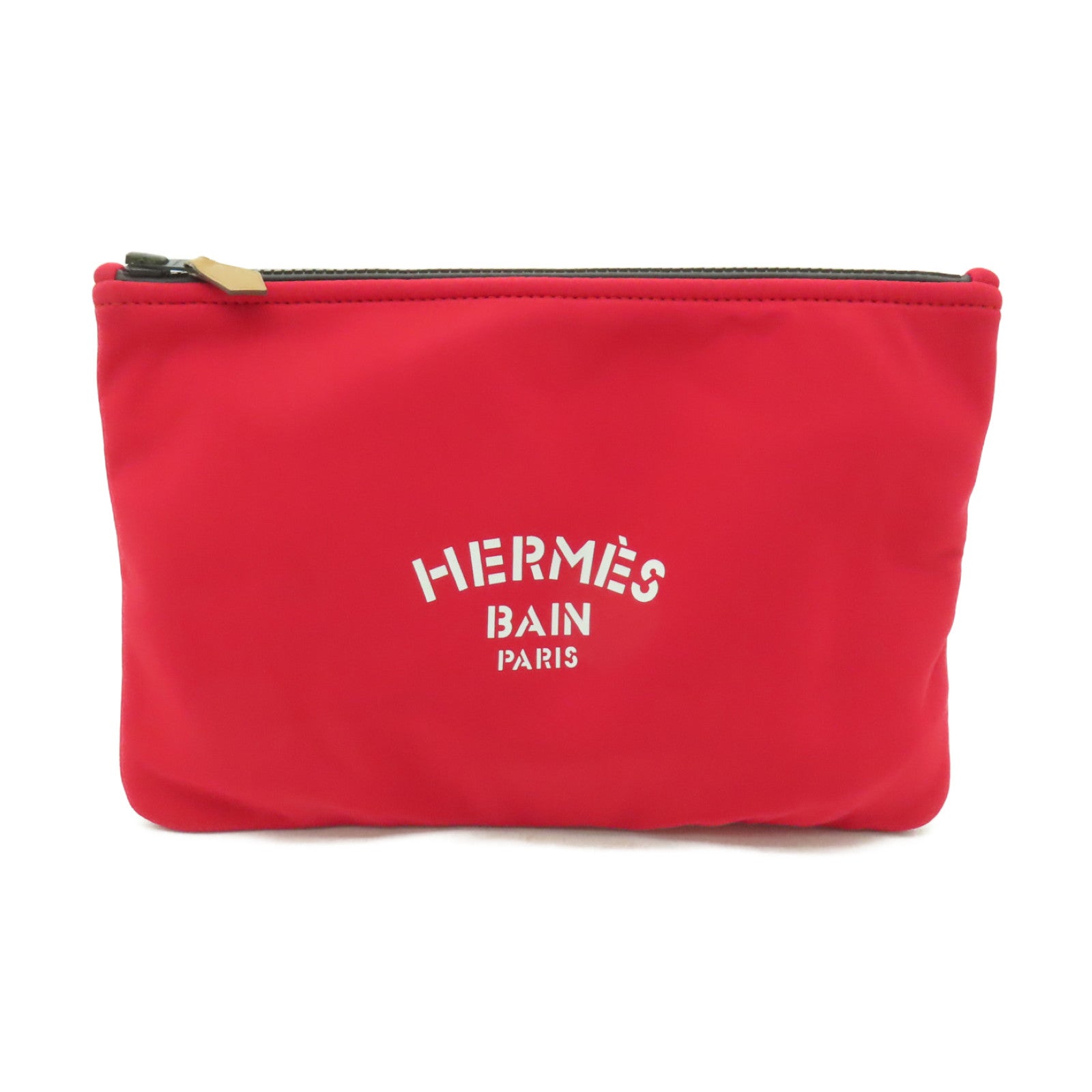 HERMES 【激減優惠】尼龍Pouch手拿包紅色