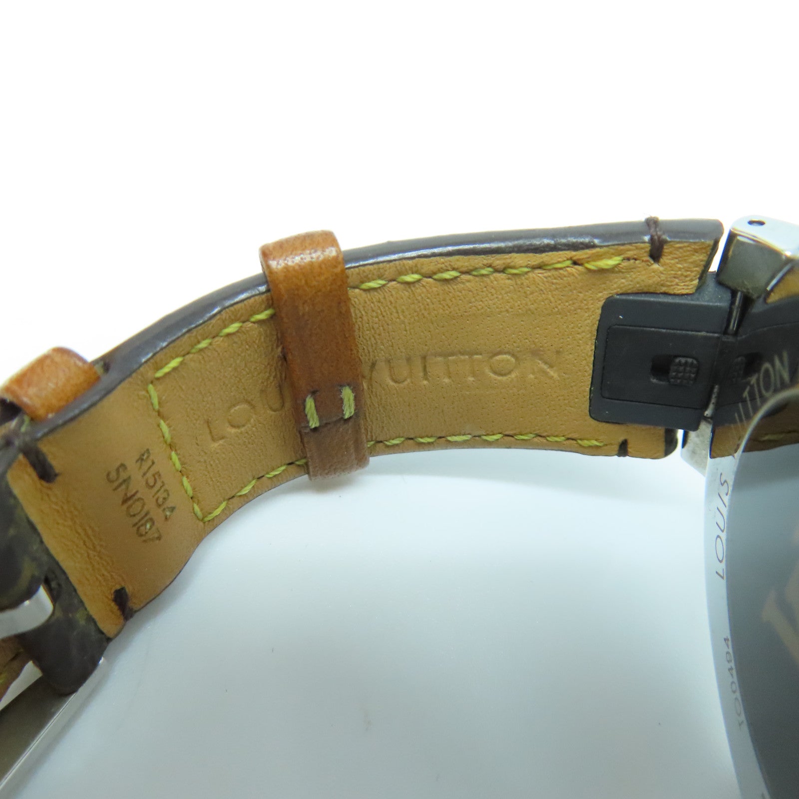 LOUIS VUITTON 【激減優惠】Tambour Horizon不鏽鋼/Monogram電子手錶黑色