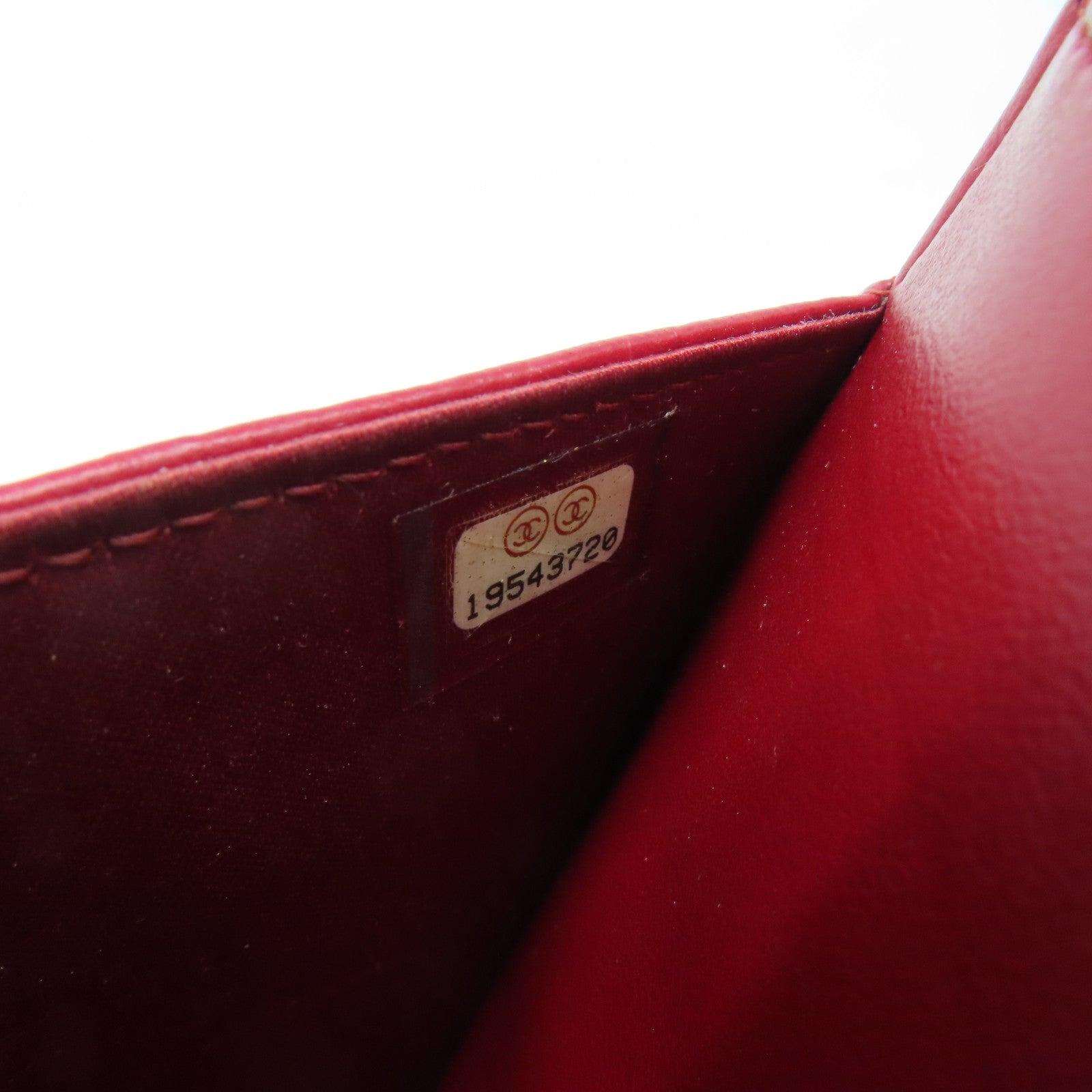 CHANEL 羊皮皮革WOC Shoulder Bag银扣链带肩背袋红色