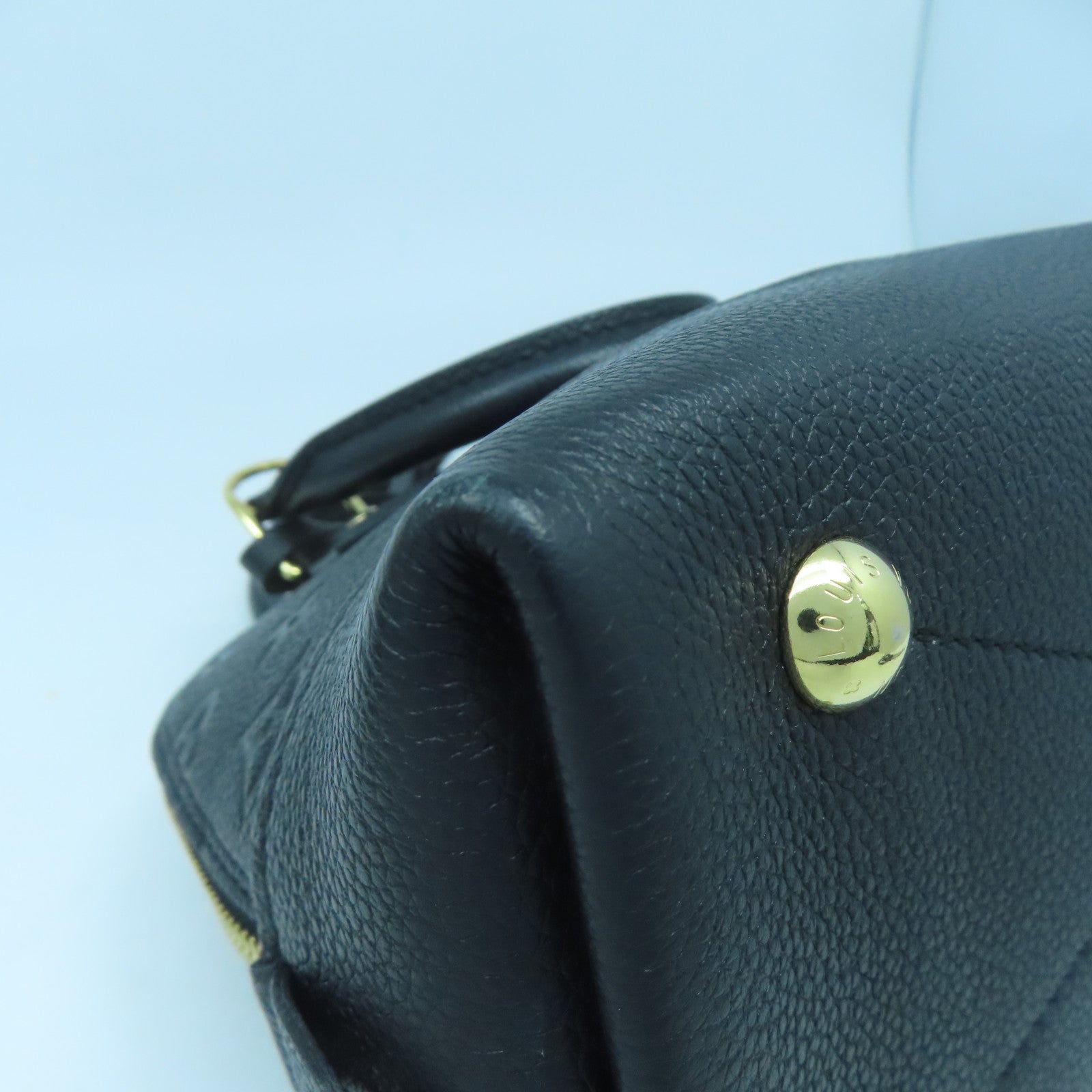 LOUIS VUITTON Monogram Empreinte Neo Alma BB金扣手挽肩背兩用袋黑色