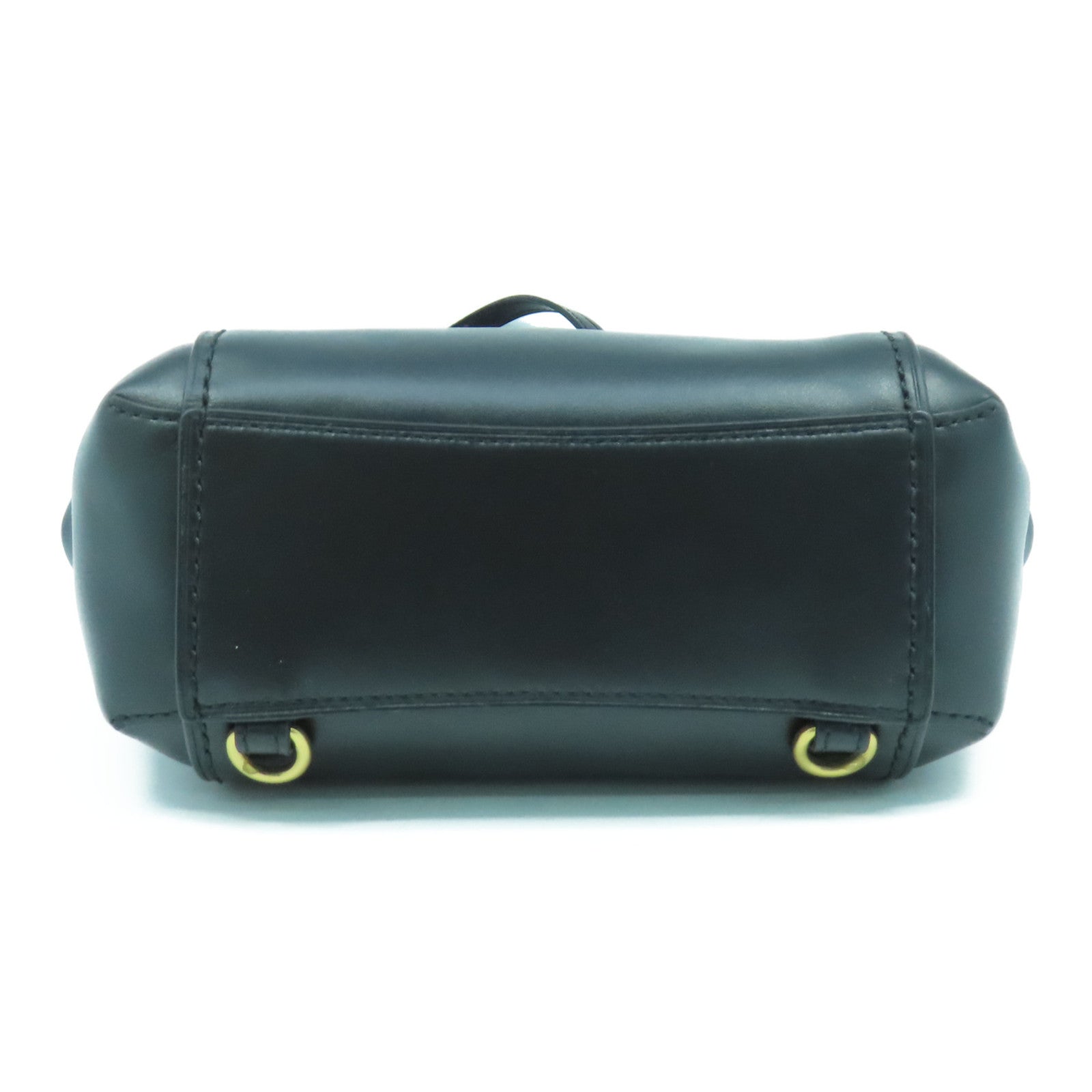COACH 牛皮皮革Backpack金扣鏈帶肩背袋黑色