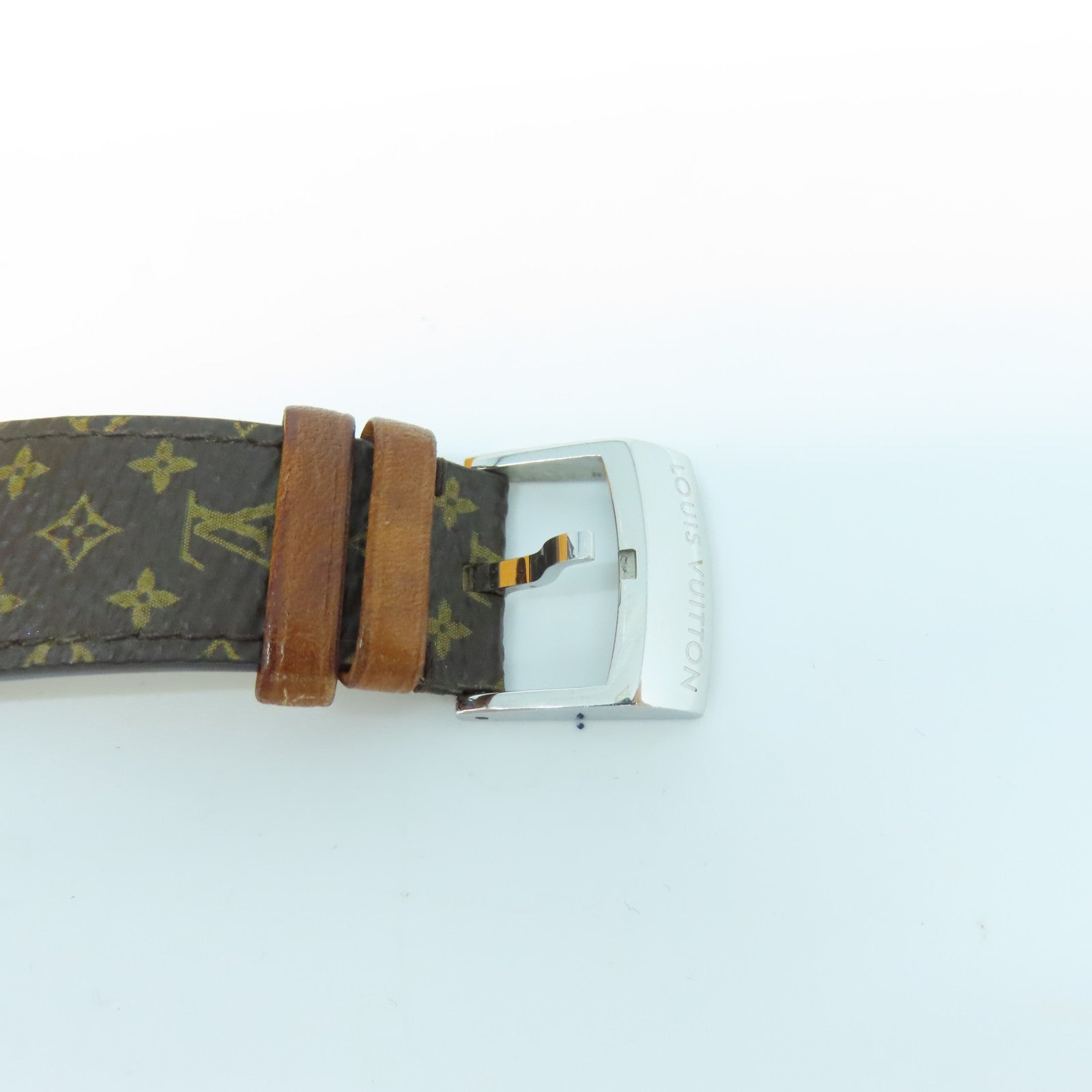 LOUIS VUITTON 【激減優惠】Tambour Horizon不鏽鋼/Monogram電子手錶黑色
