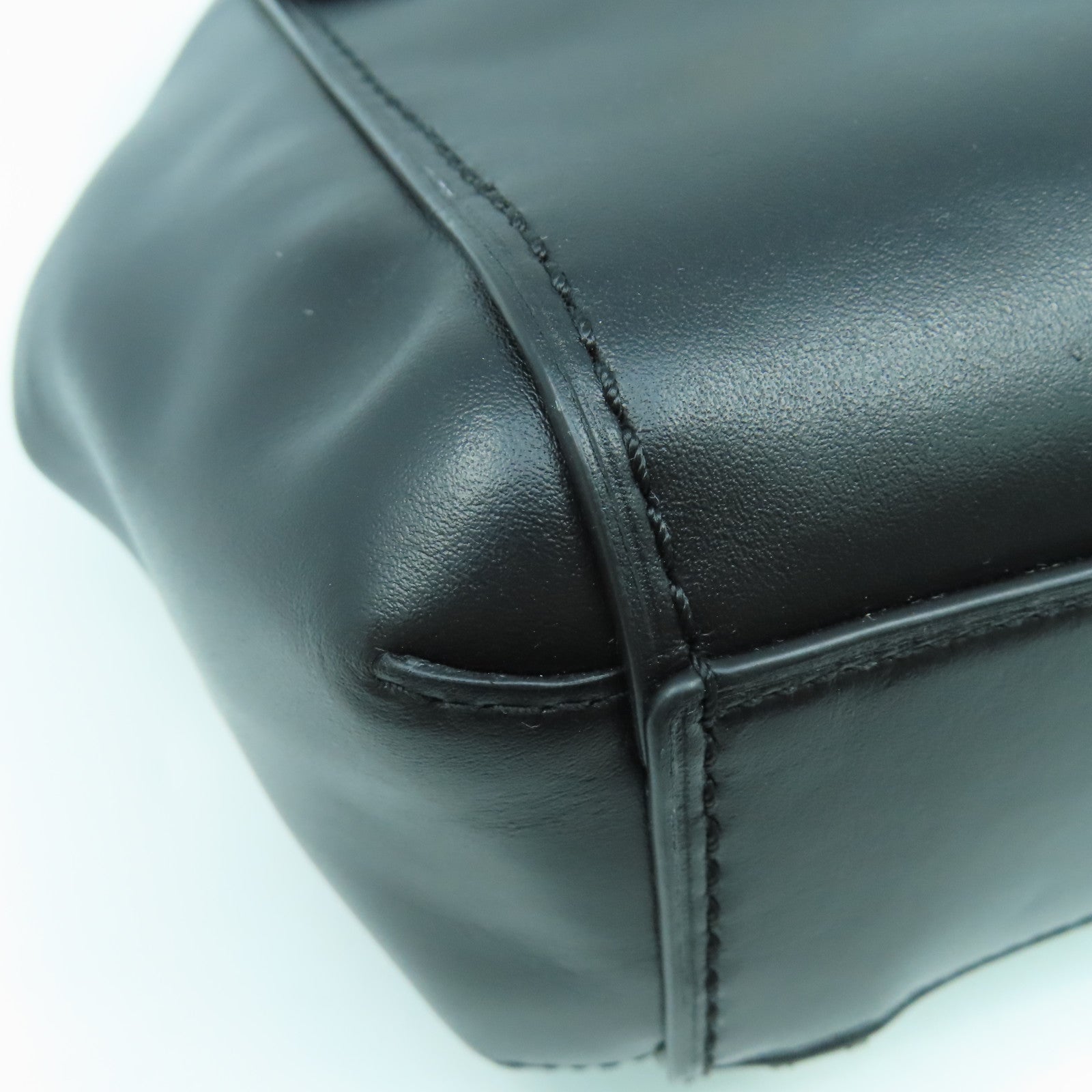 COACH 牛皮皮革Backpack金扣鏈帶肩背袋黑色