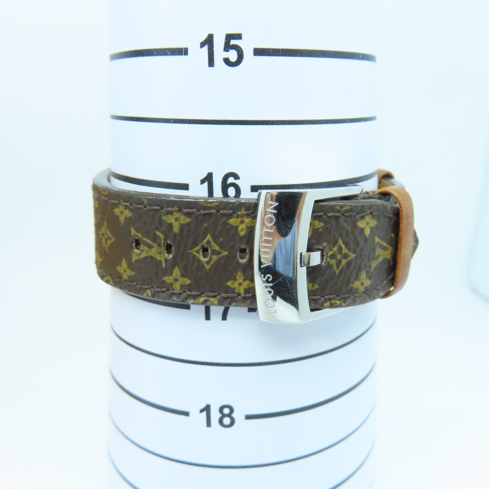 LOUIS VUITTON 【激減優惠】Tambour Horizon不鏽鋼/Monogram電子手錶黑色
