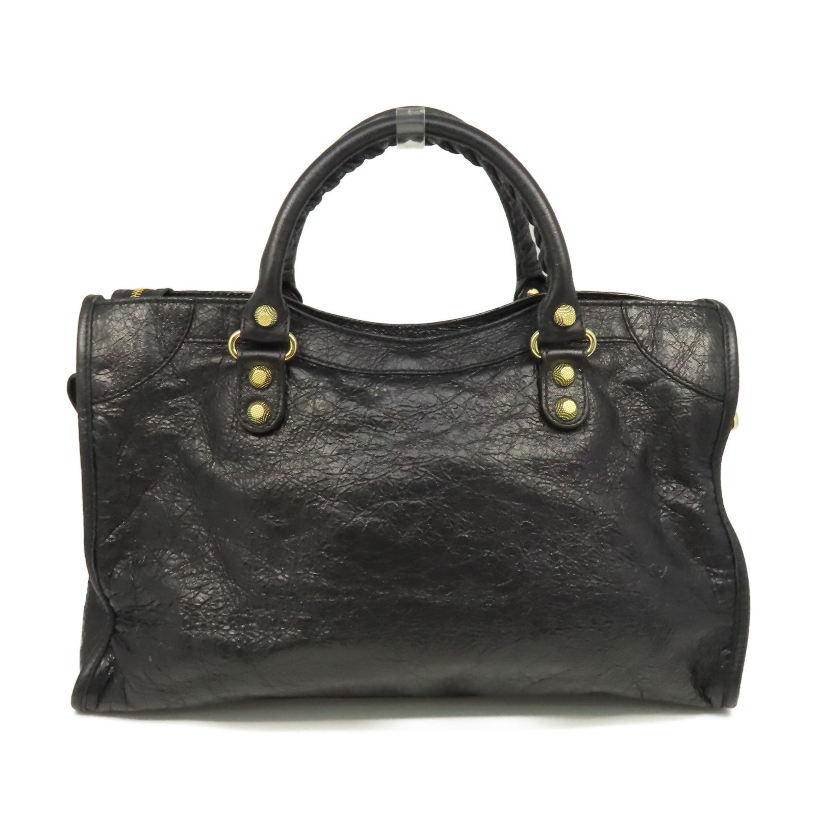 BALENCIAGA 牛皮皮革City 2Way Shoulder Bag手挽肩背兩用袋黑色