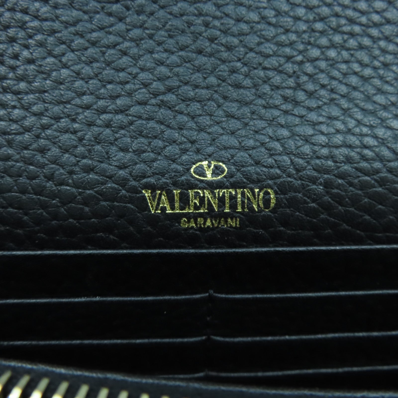 Valentino 牛皮皮革Chain Shoulder金扣鏈帶肩背袋黑色