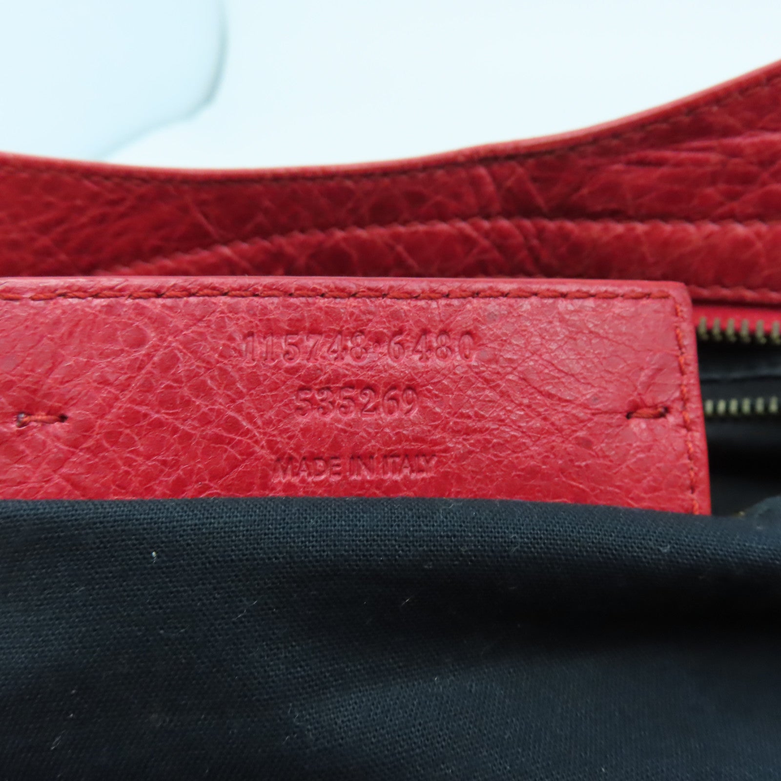 BALENCIAGA 牛皮皮革City手挽肩背兩用袋紅色