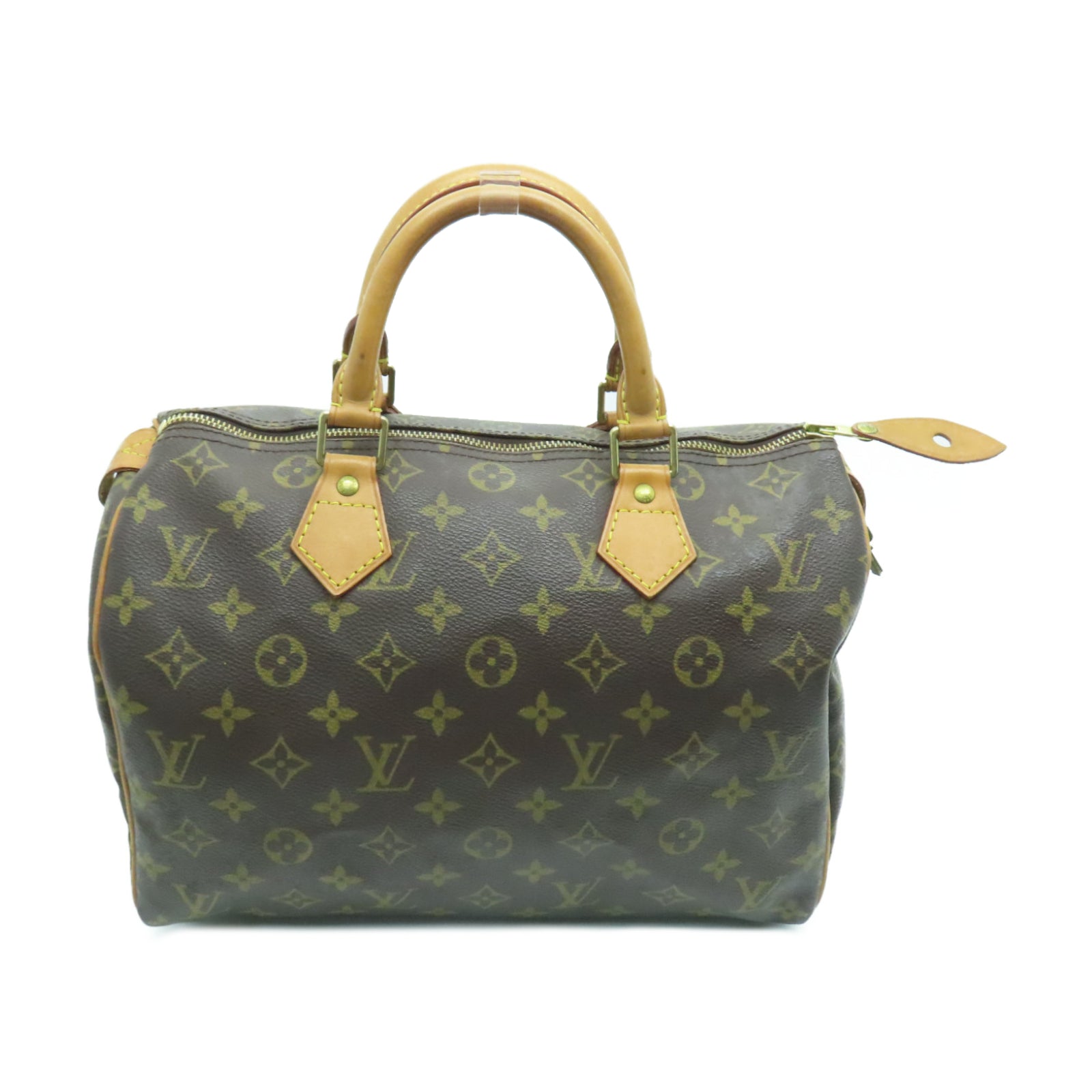 LOUIS VUITTON Monogram Speedy 30金扣手挽袋啡色