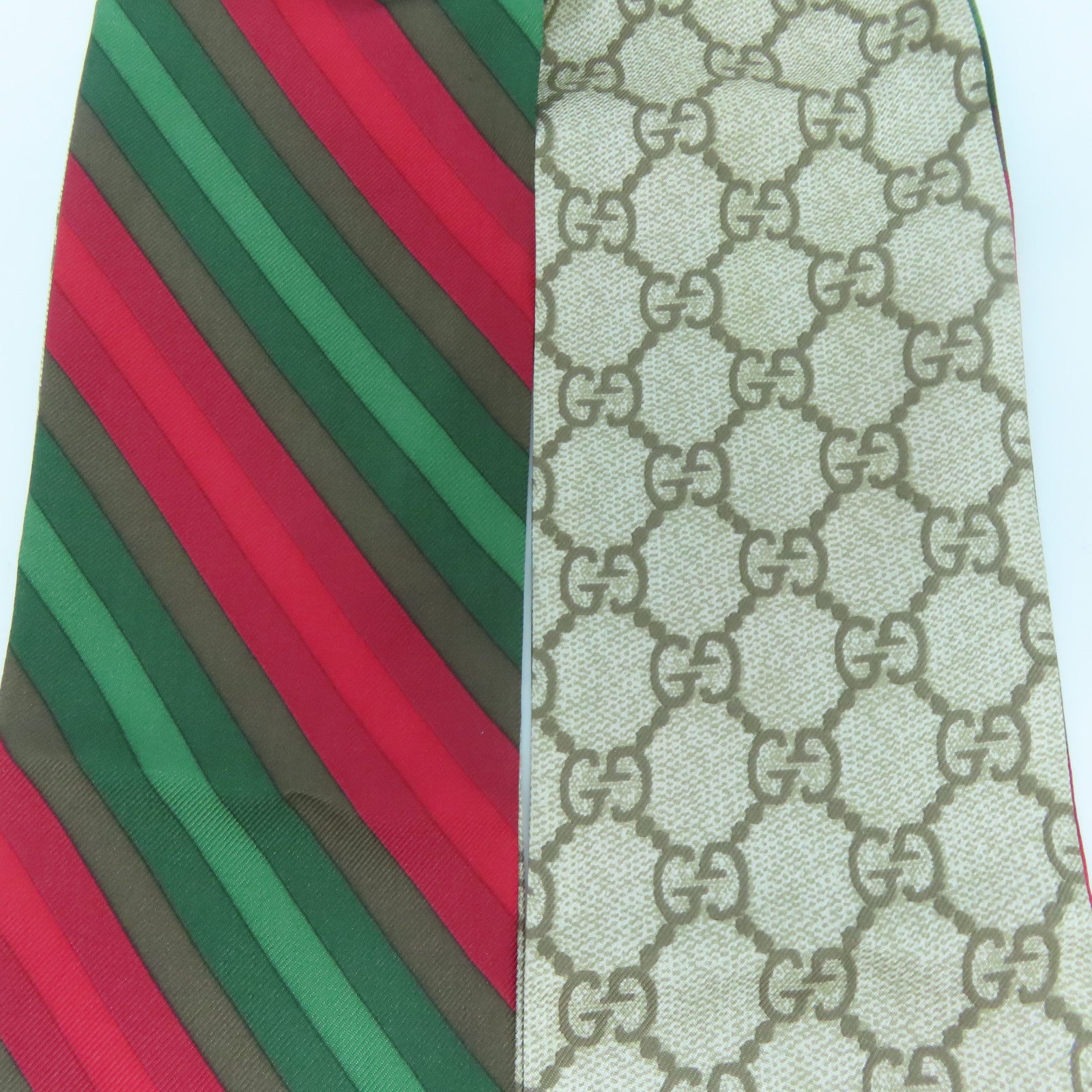 GUCCI 【激減優惠】絲質Scarf絲巾啡色/紅色/綠色