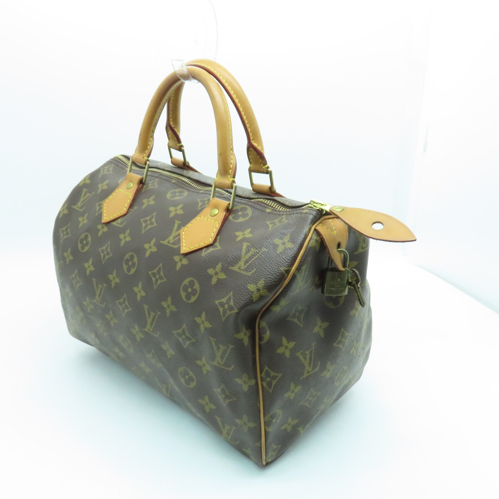 LOUIS VUITTON Monogram Speedy 30金扣手挽袋啡色