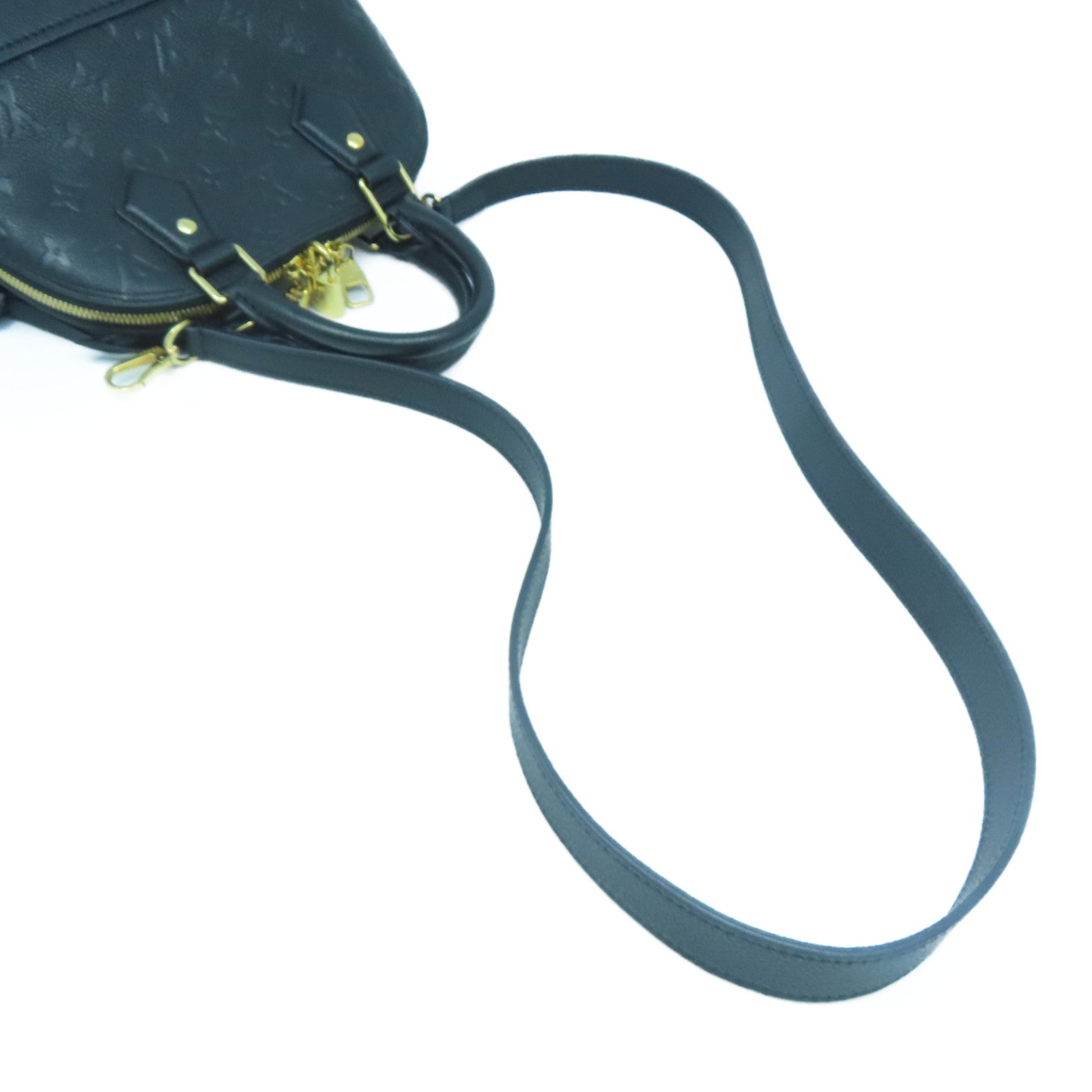 LOUIS VUITTON Monogram Empreinte Neo Alma BB金扣手挽肩背兩用袋黑色