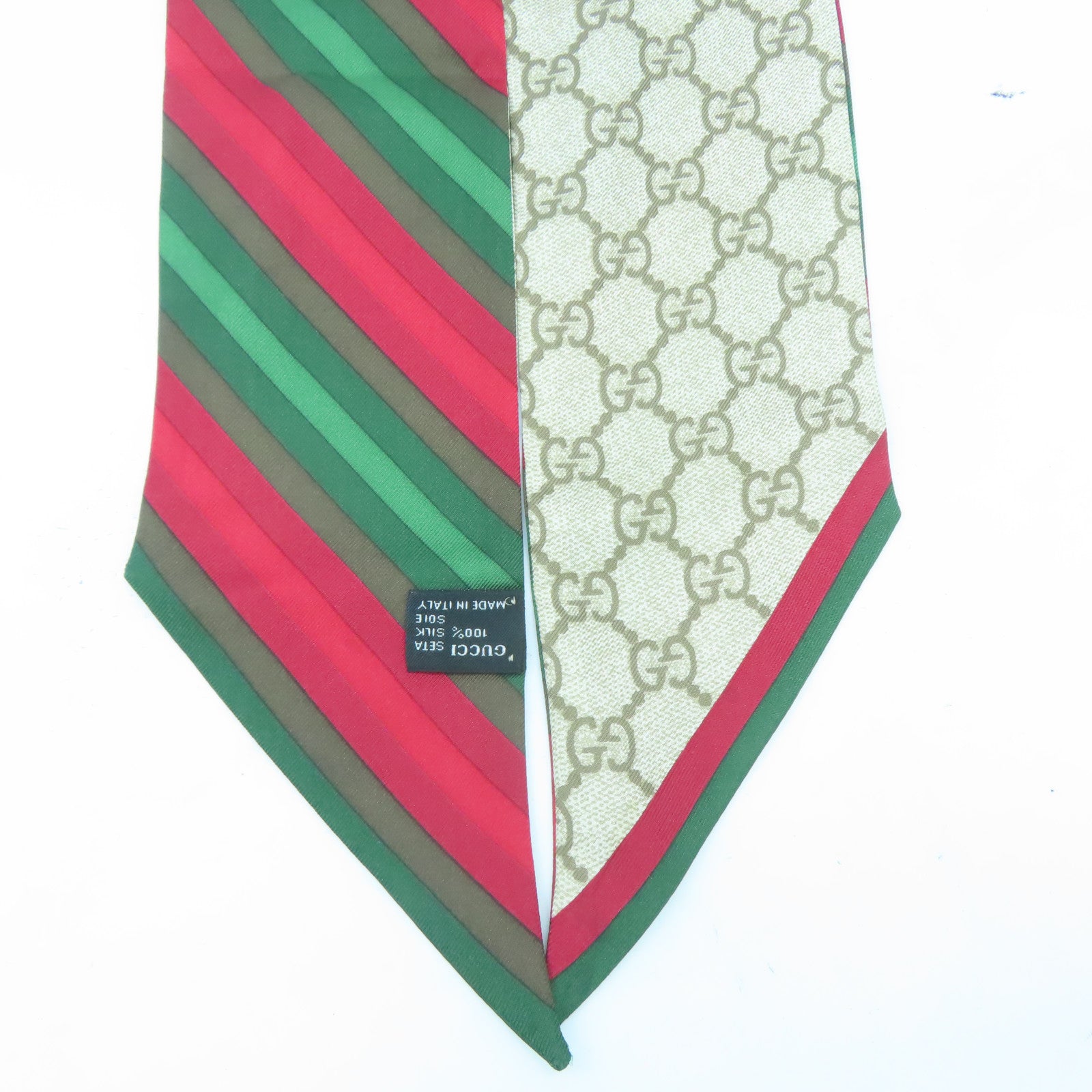 GUCCI 【激減優惠】絲質Scarf絲巾啡色/紅色/綠色