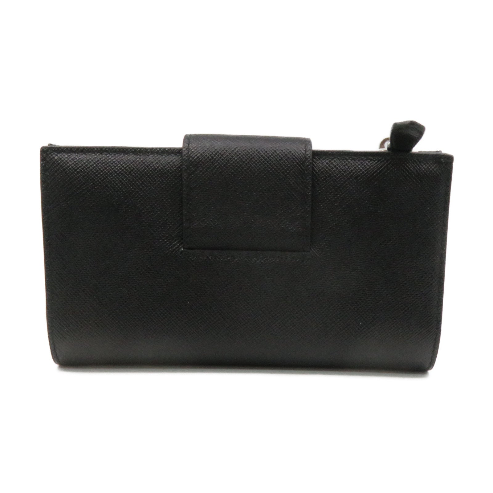 PRADA Saffiano Leather Middle Wallet Black