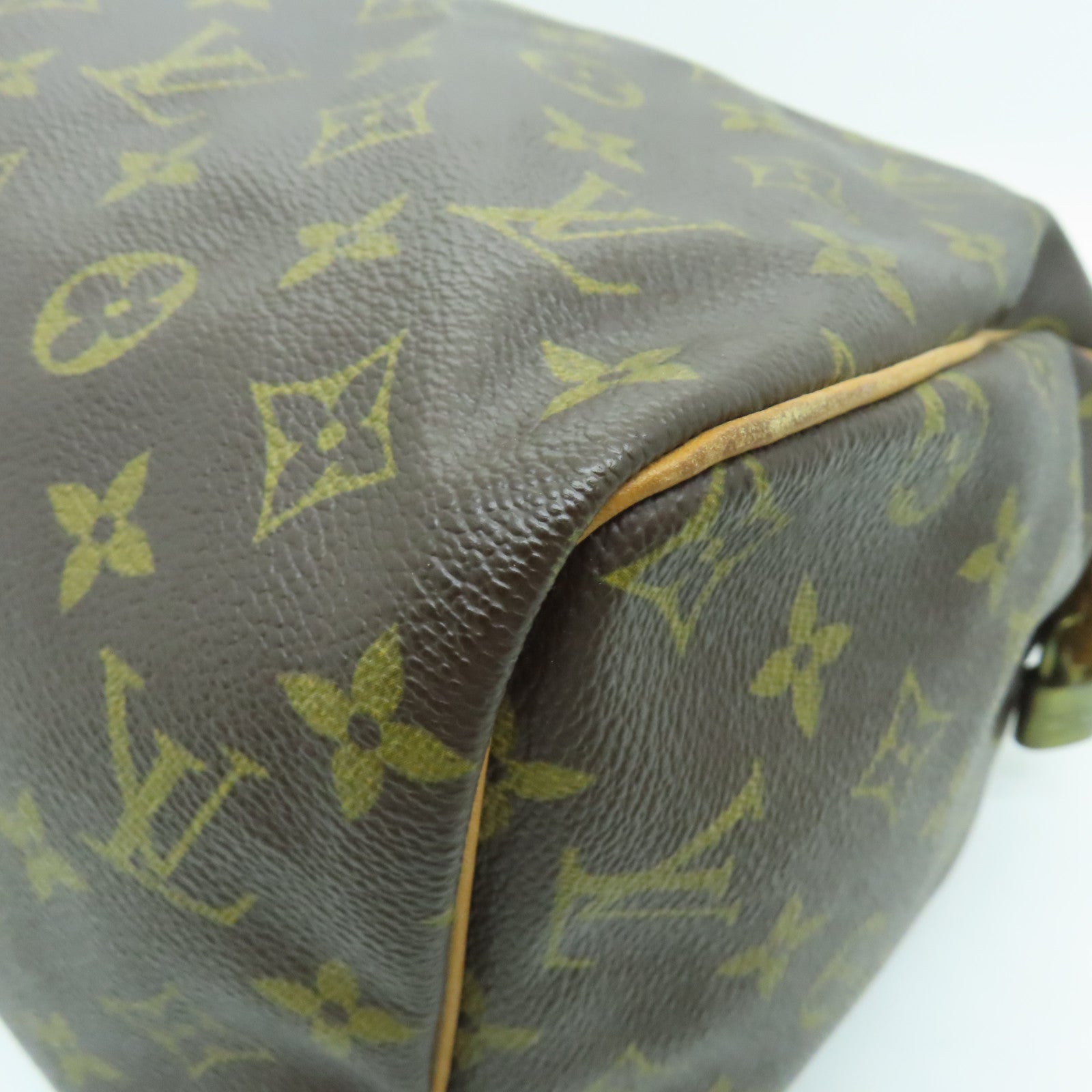LOUIS VUITTON Monogram Speedy 30金扣手挽袋啡色