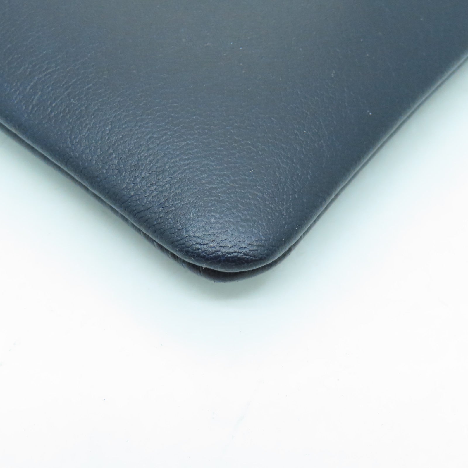 CELINE 【激減優惠】皮革Clutch Bag銀扣手拿包啡色/黑色