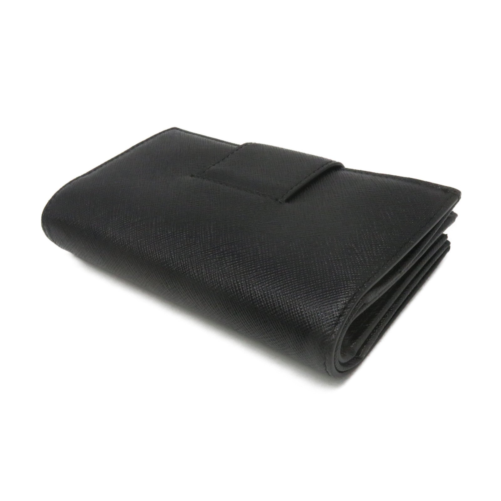 PRADA Saffiano Leather Middle Wallet Black