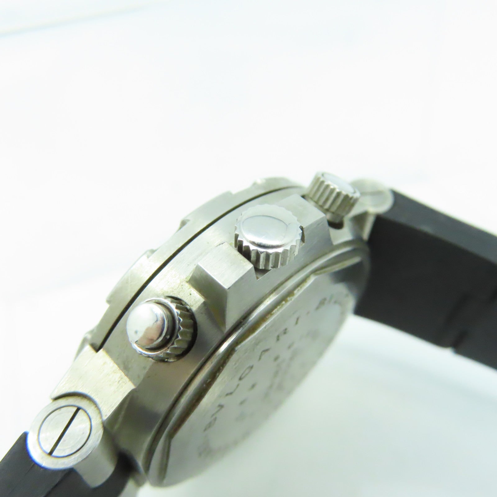BVLGARI Diagono Fabrique En Suisse Watch不鏽鋼/橡膠帶自動機芯手錶白色/黑色