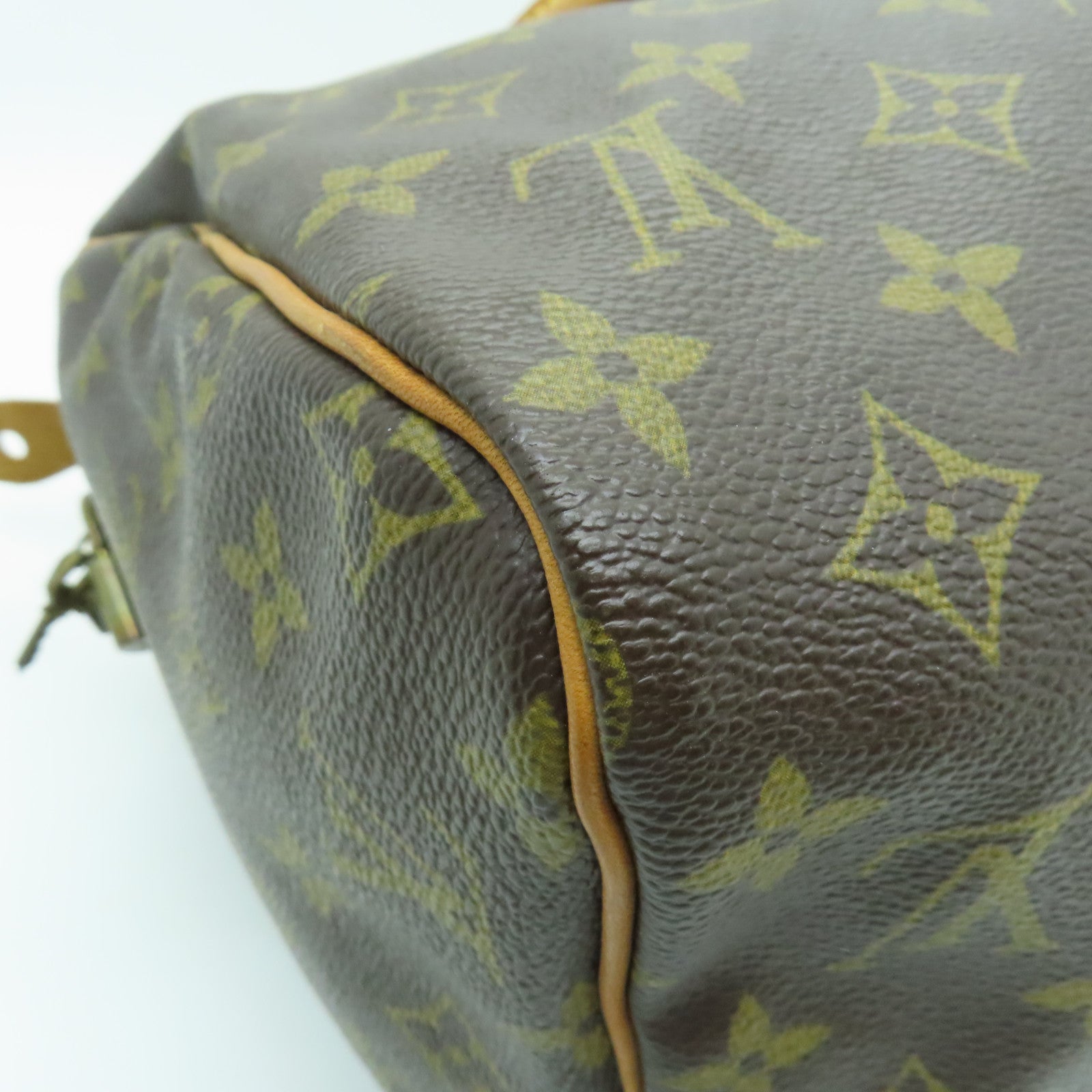 LOUIS VUITTON Monogram Speedy 30金扣手挽袋啡色