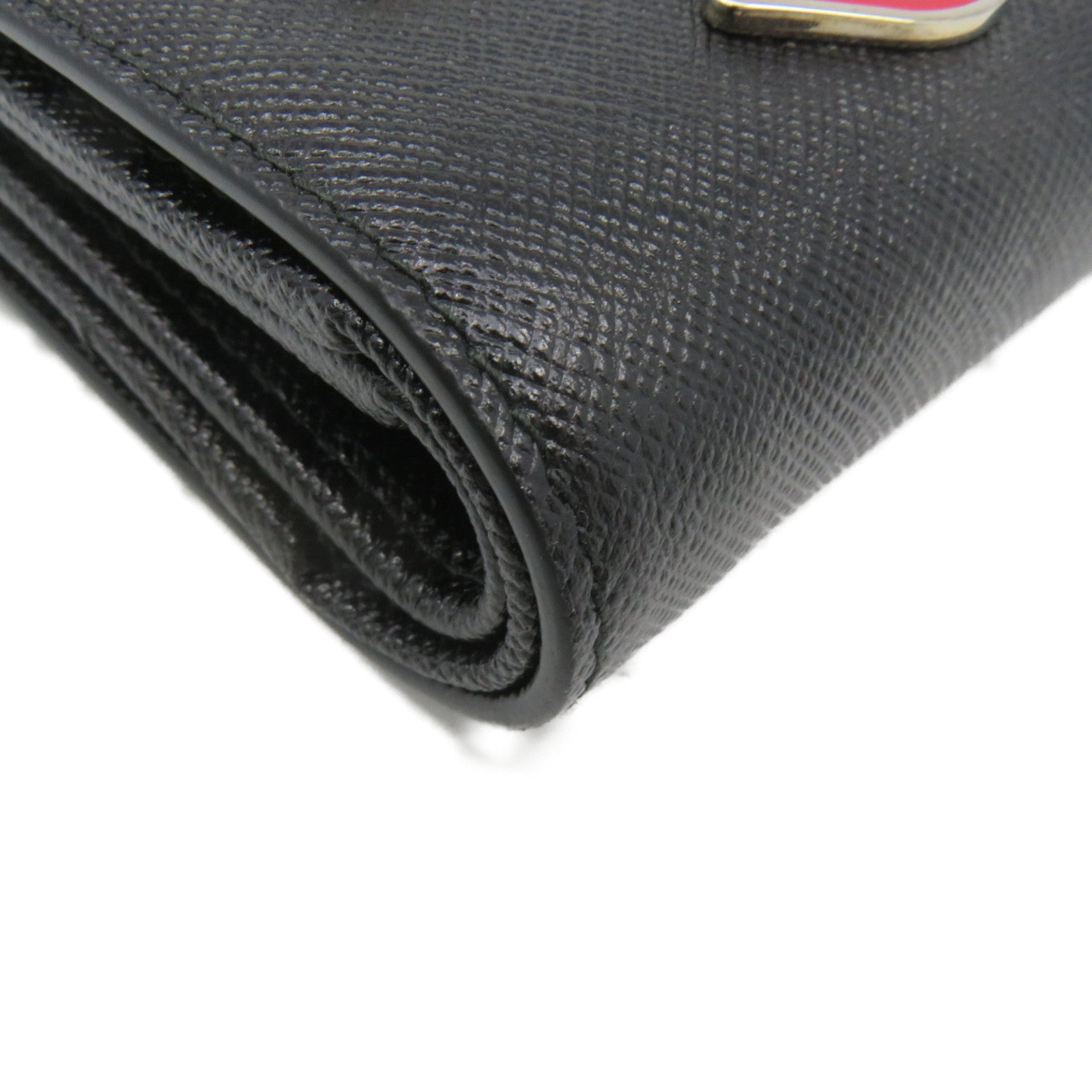 PRADA Saffiano Leather Middle Wallet Black