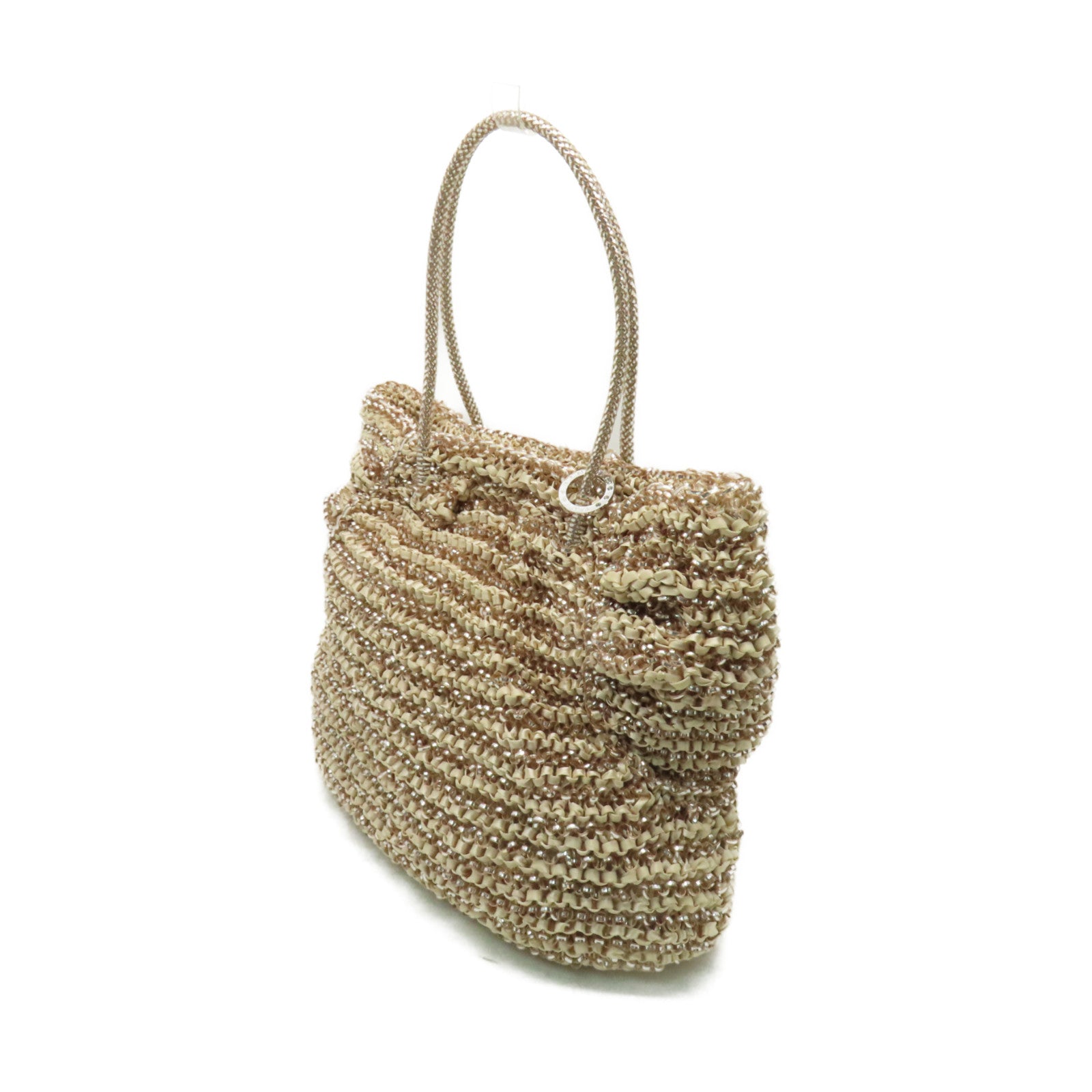 ANTEPRIMA PVC Shoulder Bag銀扣肩背袋米色/銀色