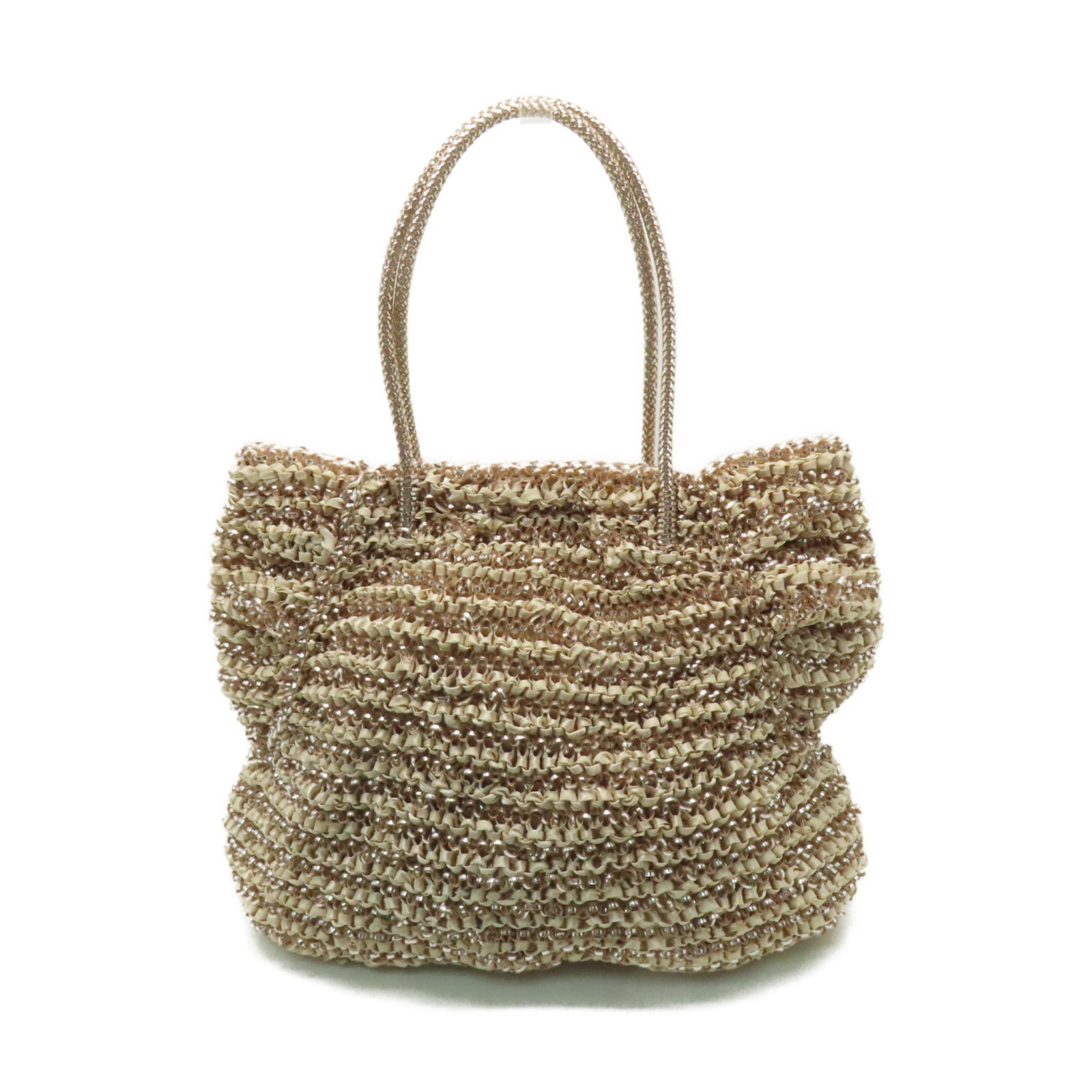 ANTEPRIMA PVC Shoulder Bag銀扣肩背袋米色/銀色
