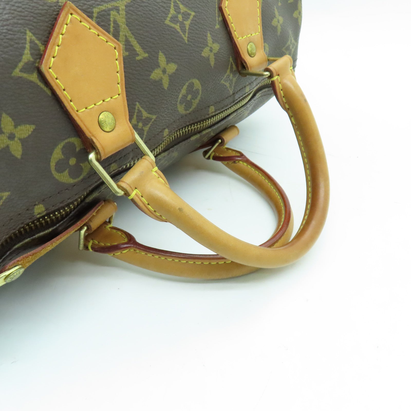 LOUIS VUITTON Monogram Speedy 30金扣手挽袋啡色
