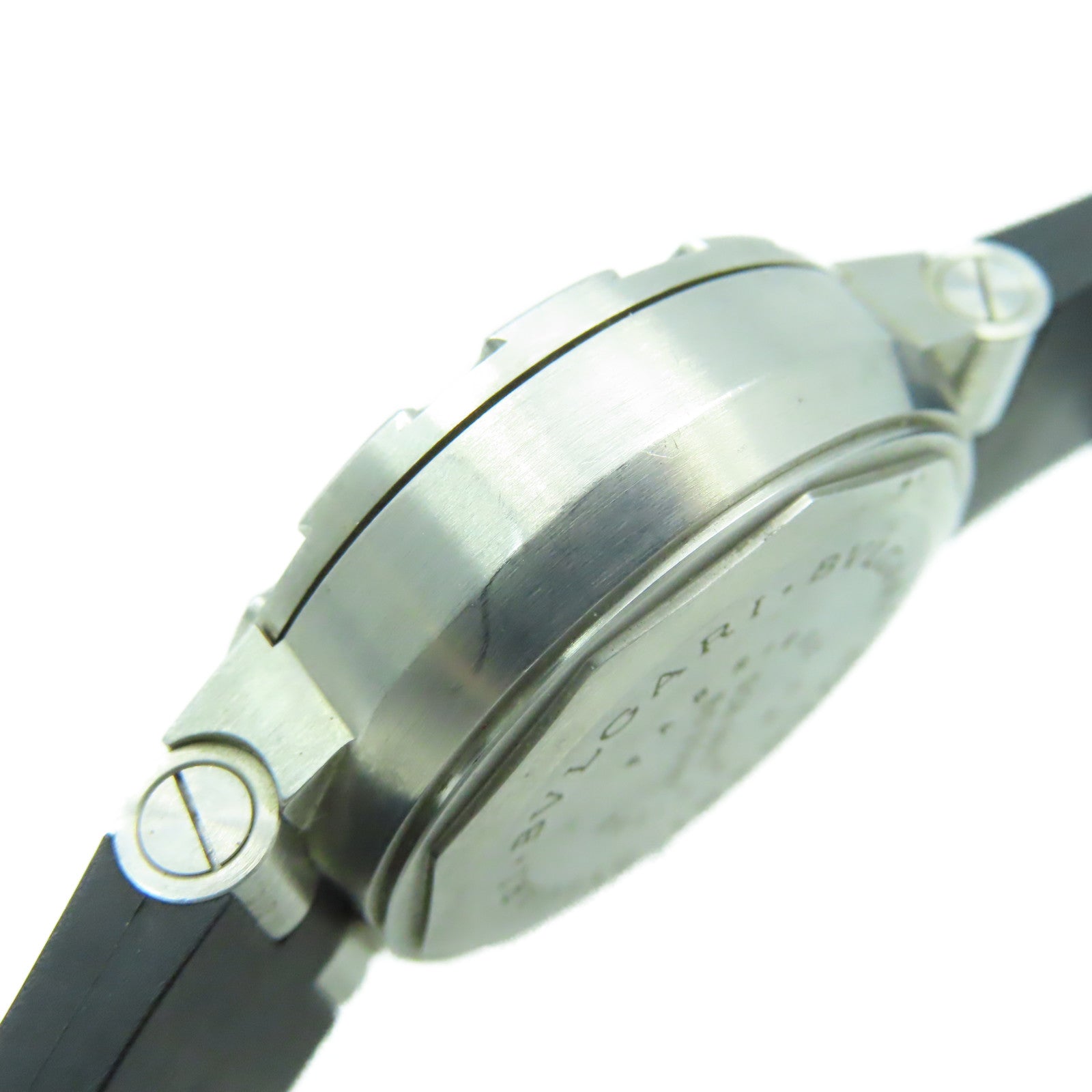 BVLGARI Diagono Fabrique En Suisse Watch不鏽鋼/橡膠帶自動機芯手錶白色/黑色