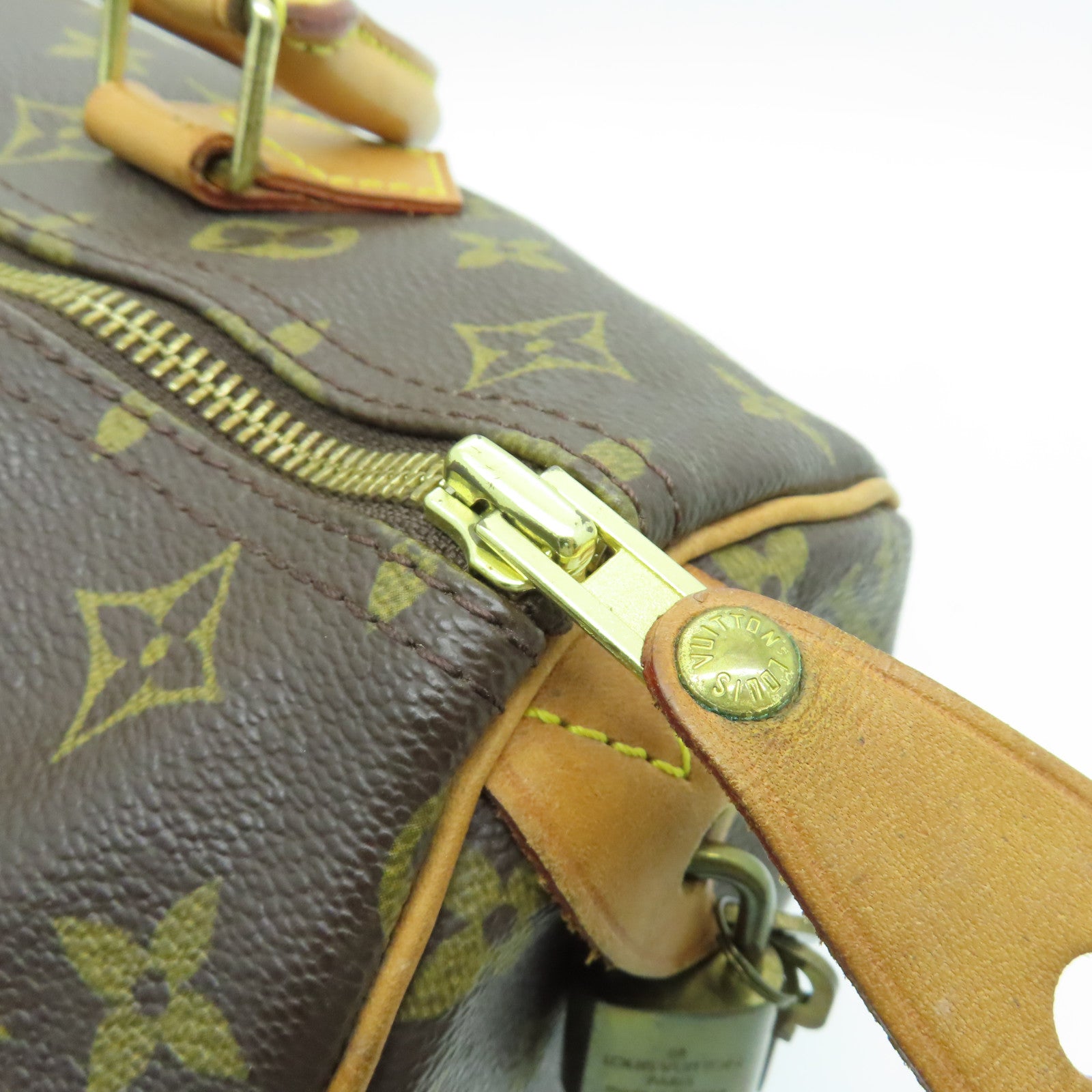 LOUIS VUITTON Monogram Speedy 30金扣手挽袋啡色