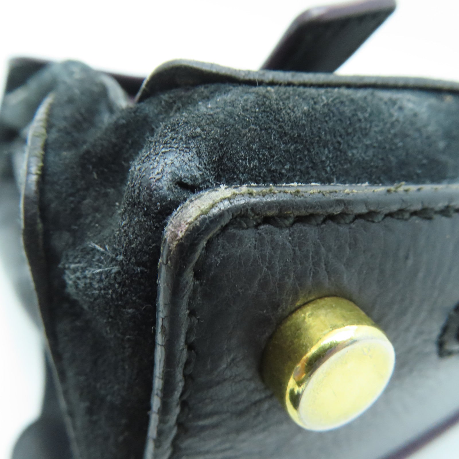 YVES SAINT LAURENT 【激減優惠】牛皮皮革Shoulder Bag手挽肩背兩用袋紫色/黑色