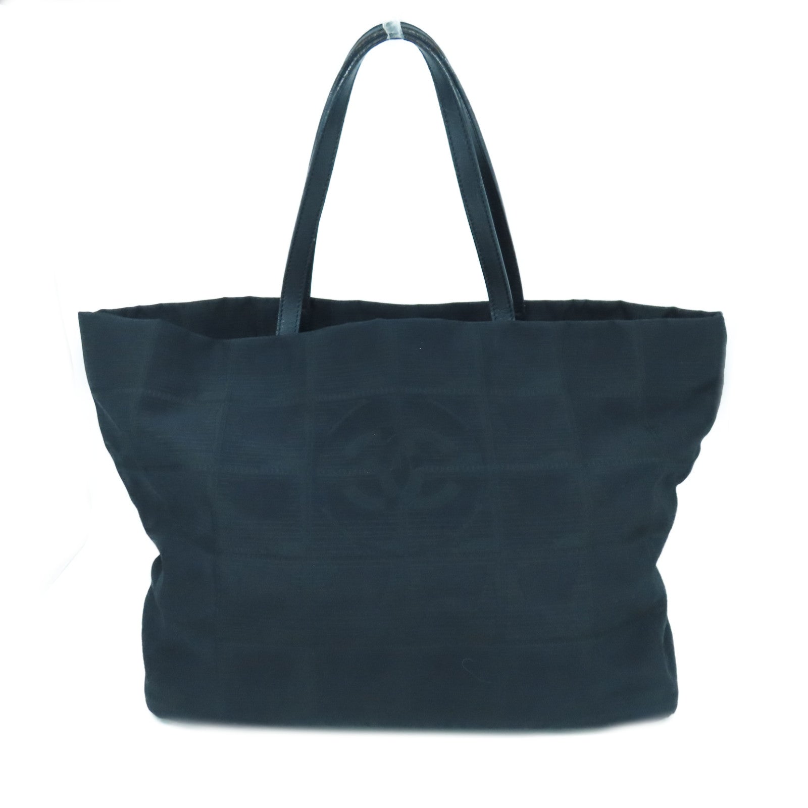 CHANEL 【激減優惠】帆布Tote Bag銀扣手挽袋黑色