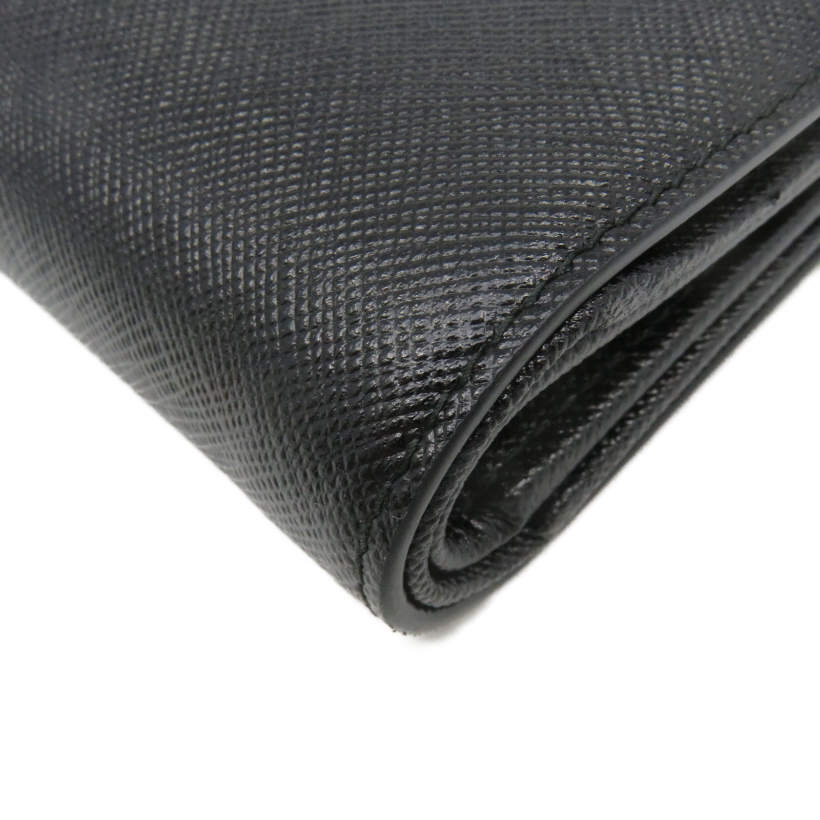 PRADA Saffiano Leather Middle Wallet Black