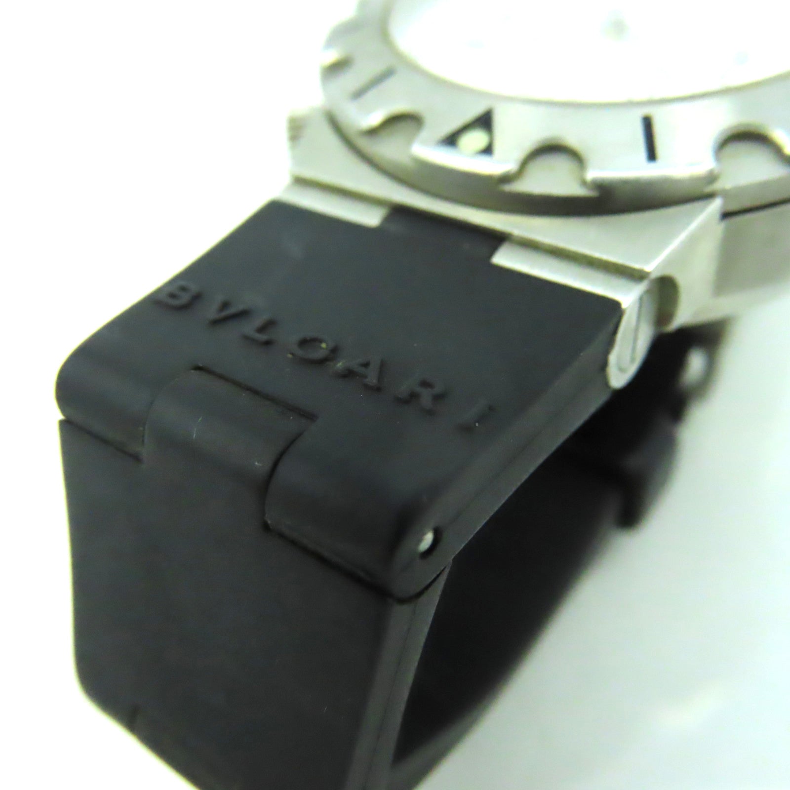 BVLGARI Diagono Fabrique En Suisse Watch不鏽鋼/橡膠帶自動機芯手錶白色/黑色