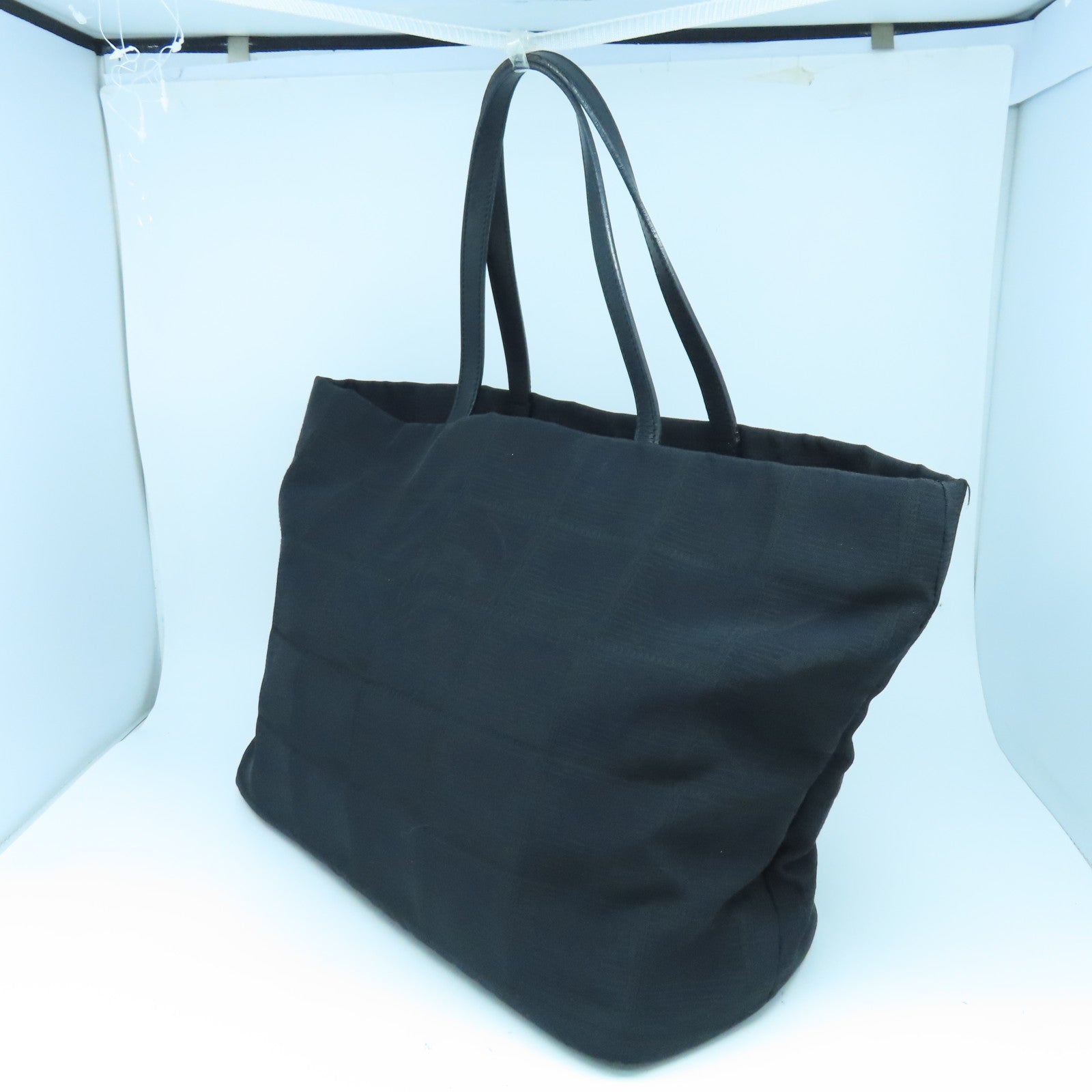CHANEL 【激減優惠】帆布Tote Bag銀扣手挽袋黑色