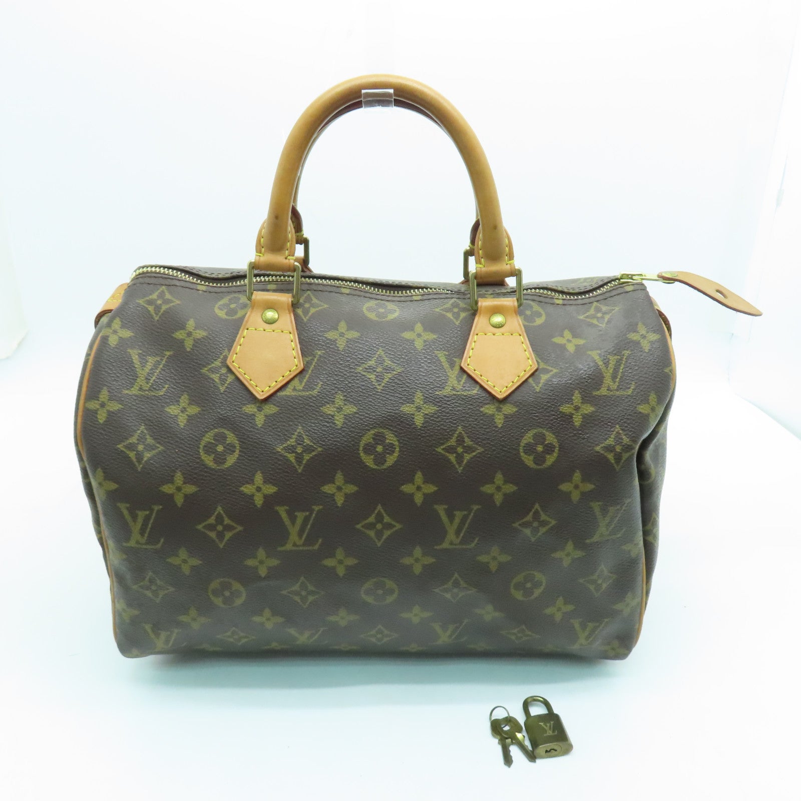 LOUIS VUITTON Monogram Speedy 30金扣手挽袋啡色