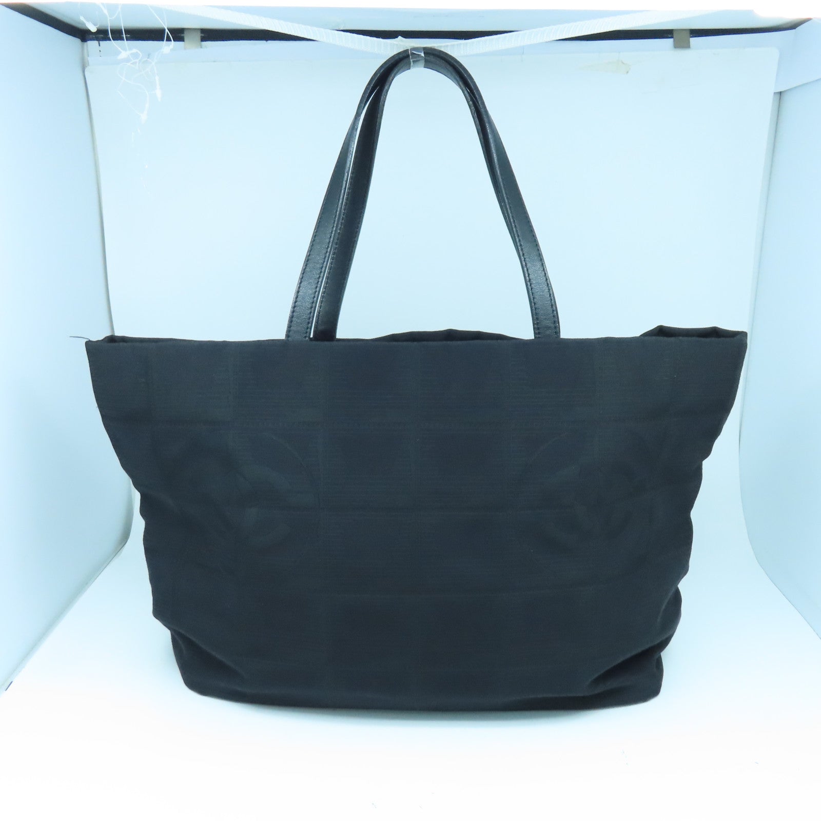 CHANEL 【激減優惠】帆布Tote Bag銀扣手挽袋黑色