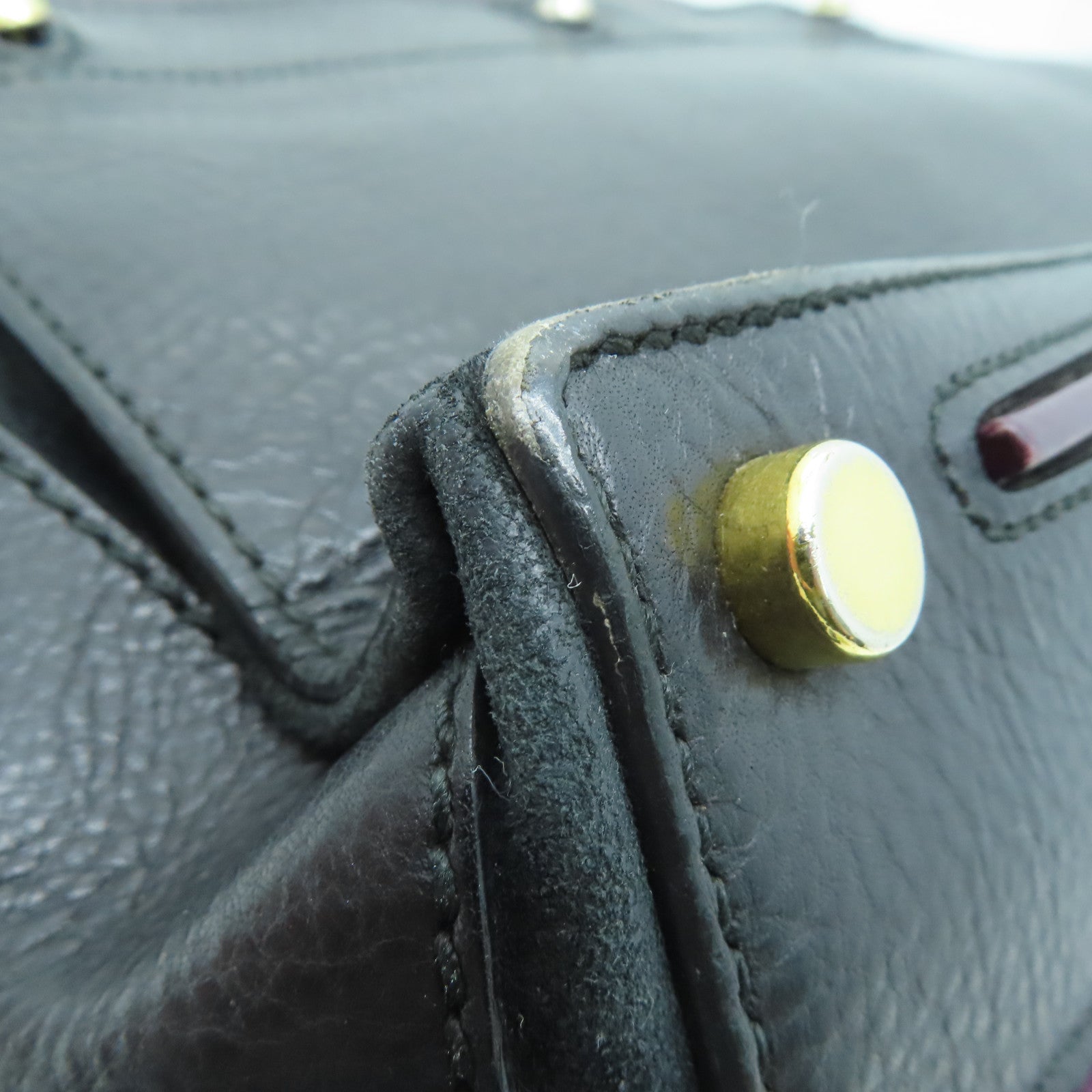 YVES SAINT LAURENT 【激減優惠】牛皮皮革Shoulder Bag手挽肩背兩用袋紫色/黑色