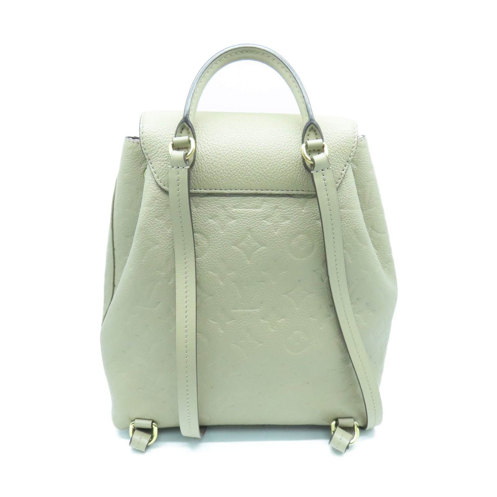 LOUIS VUITTON Monogram Empreinte Montsouris金扣背包米色