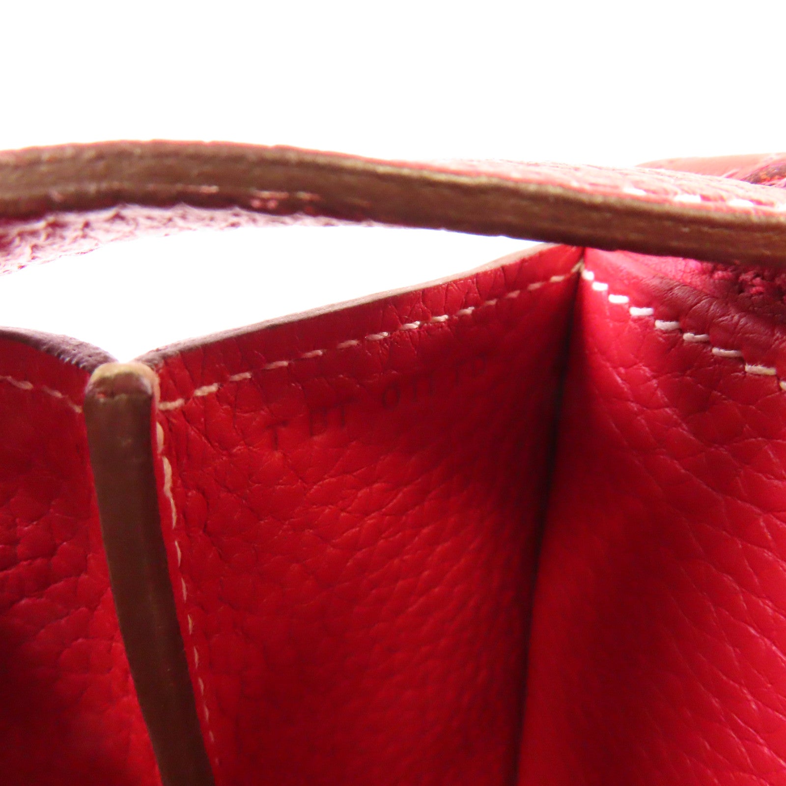 HERMES Clemence皮革Halzan 31 2Way Shoulder Bag銀扣手挽肩背兩用袋Q5 Rouge Casaque國旗紅色