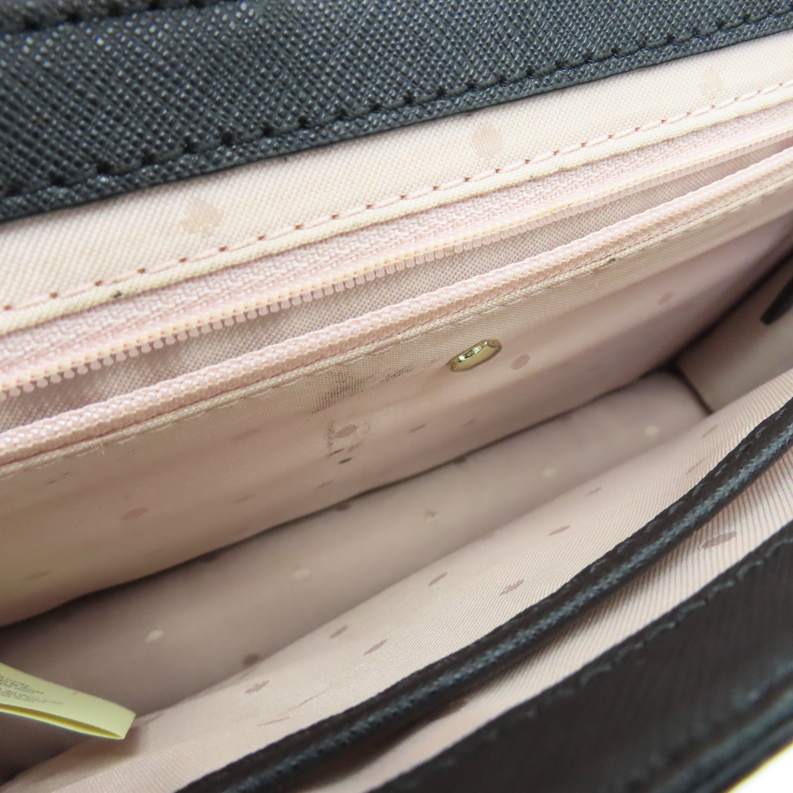 Kate Spade 塗層帆布Shoulder Bag金扣鏈帶肩背袋黑色