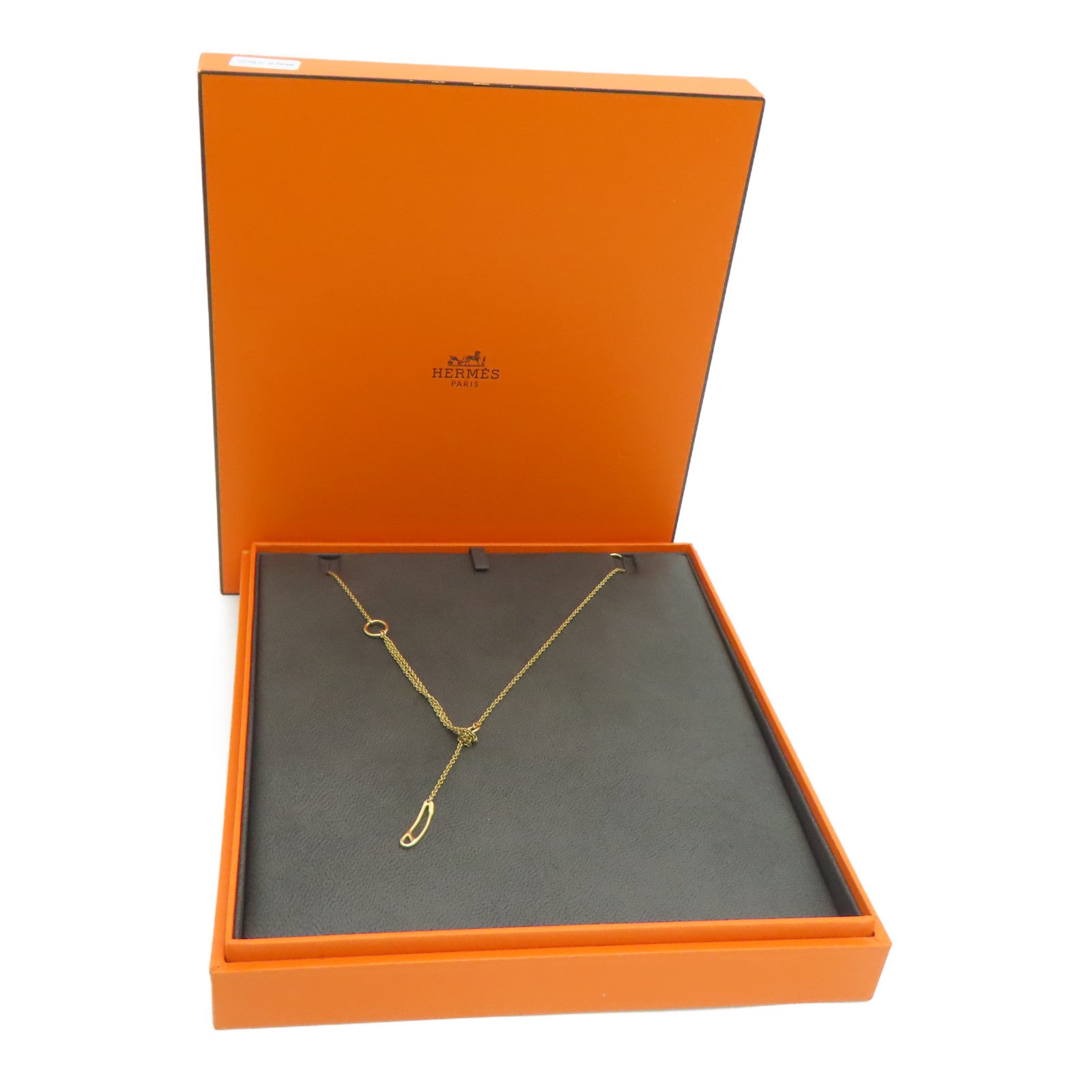 HERMES 18K玫瑰金Collier Chaine D Ancre Mini Punk项链