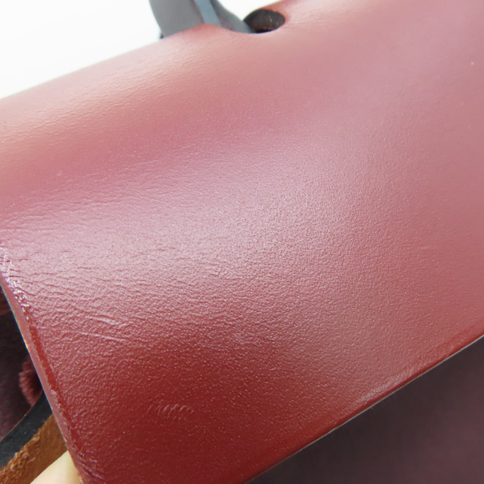 HERMES canvas Herbag PM silver buckle handle shoulder bag Rouge H/Rouge Sellie
